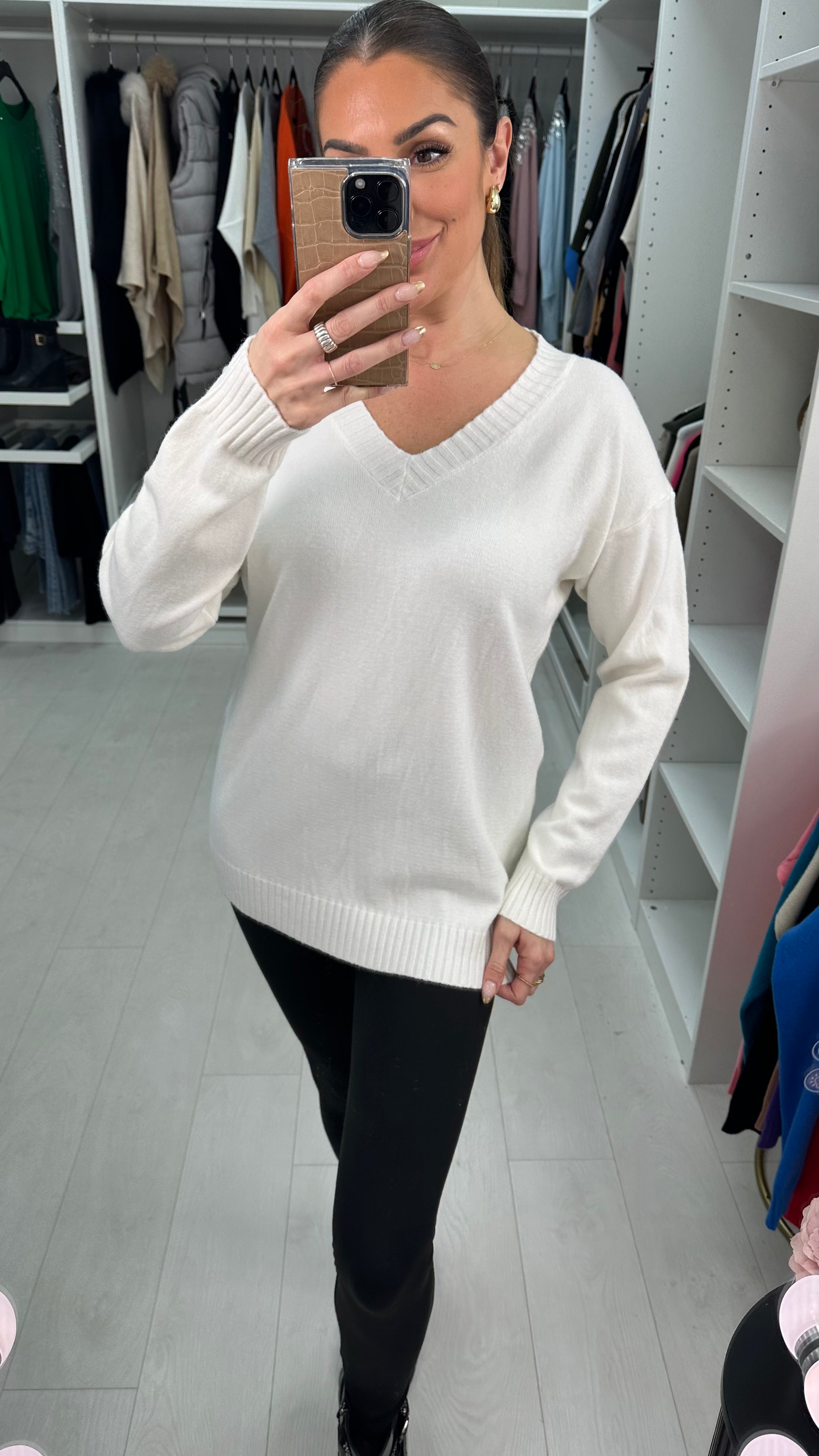 Kamal Super Soft Ribbed Detail Thin Knit Jumper