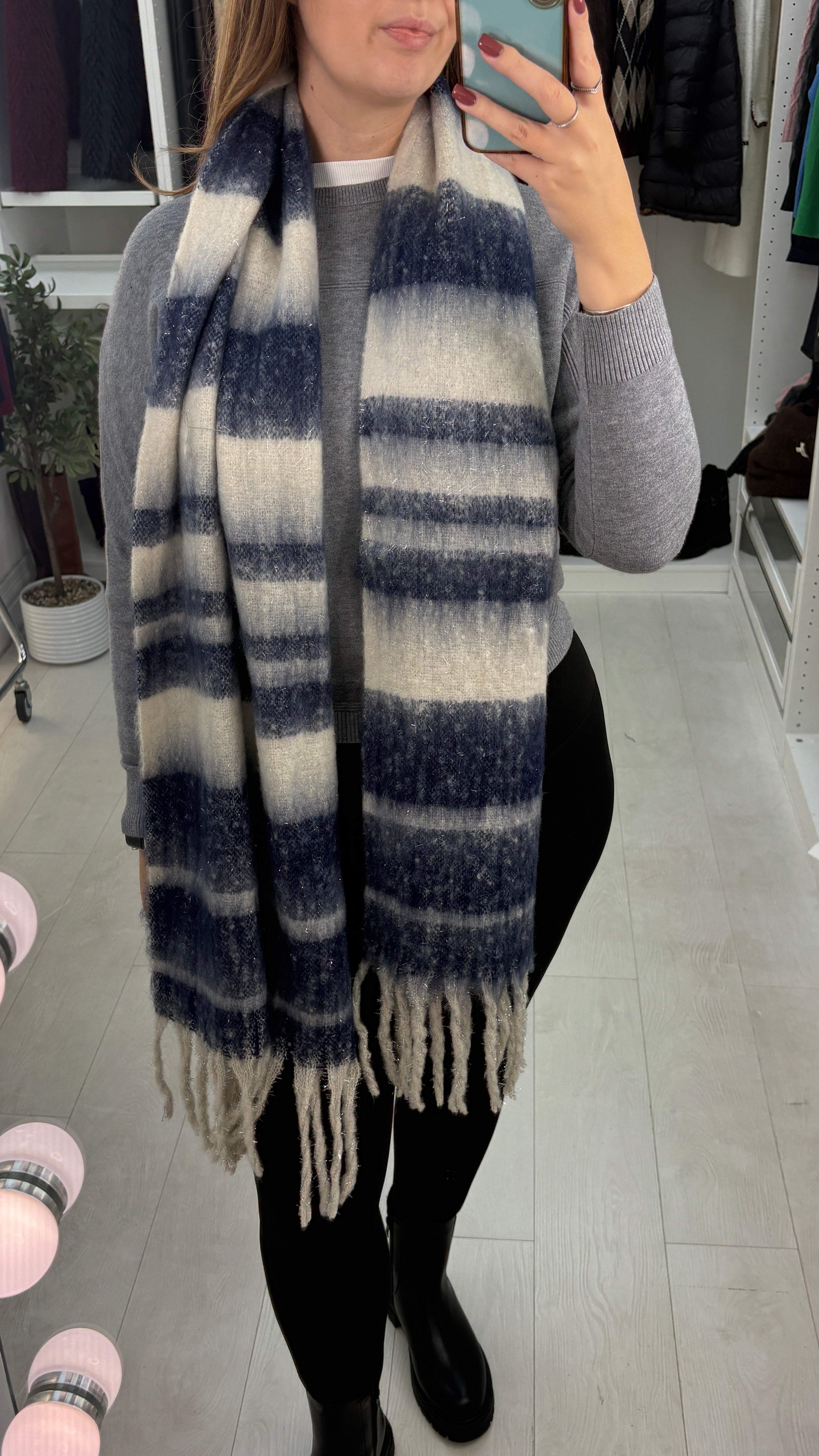 Manda Colour Block Chunky Scarf