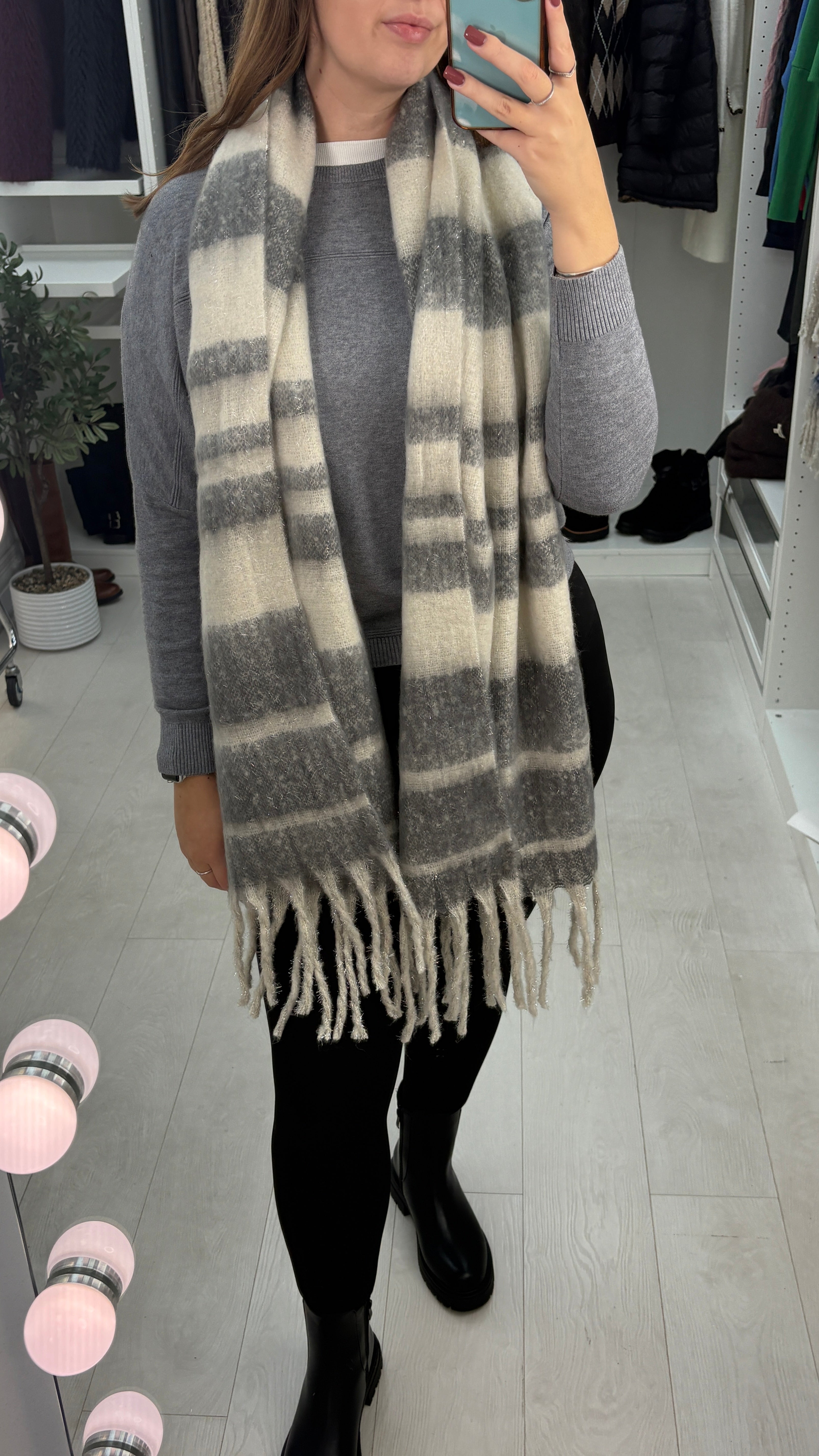 Manda Colour Block Chunky Scarf