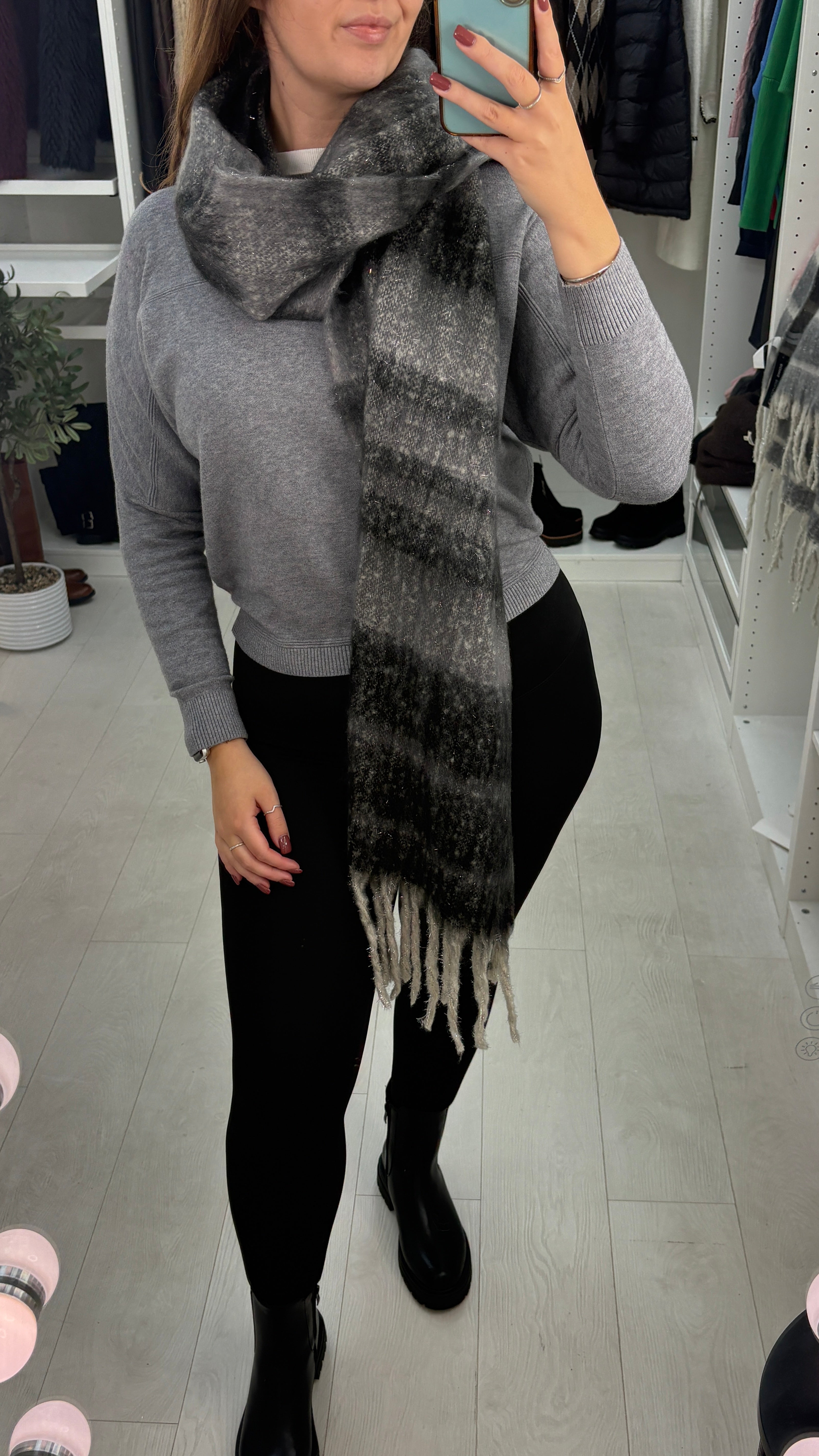 Manda Colour Block Chunky Scarf