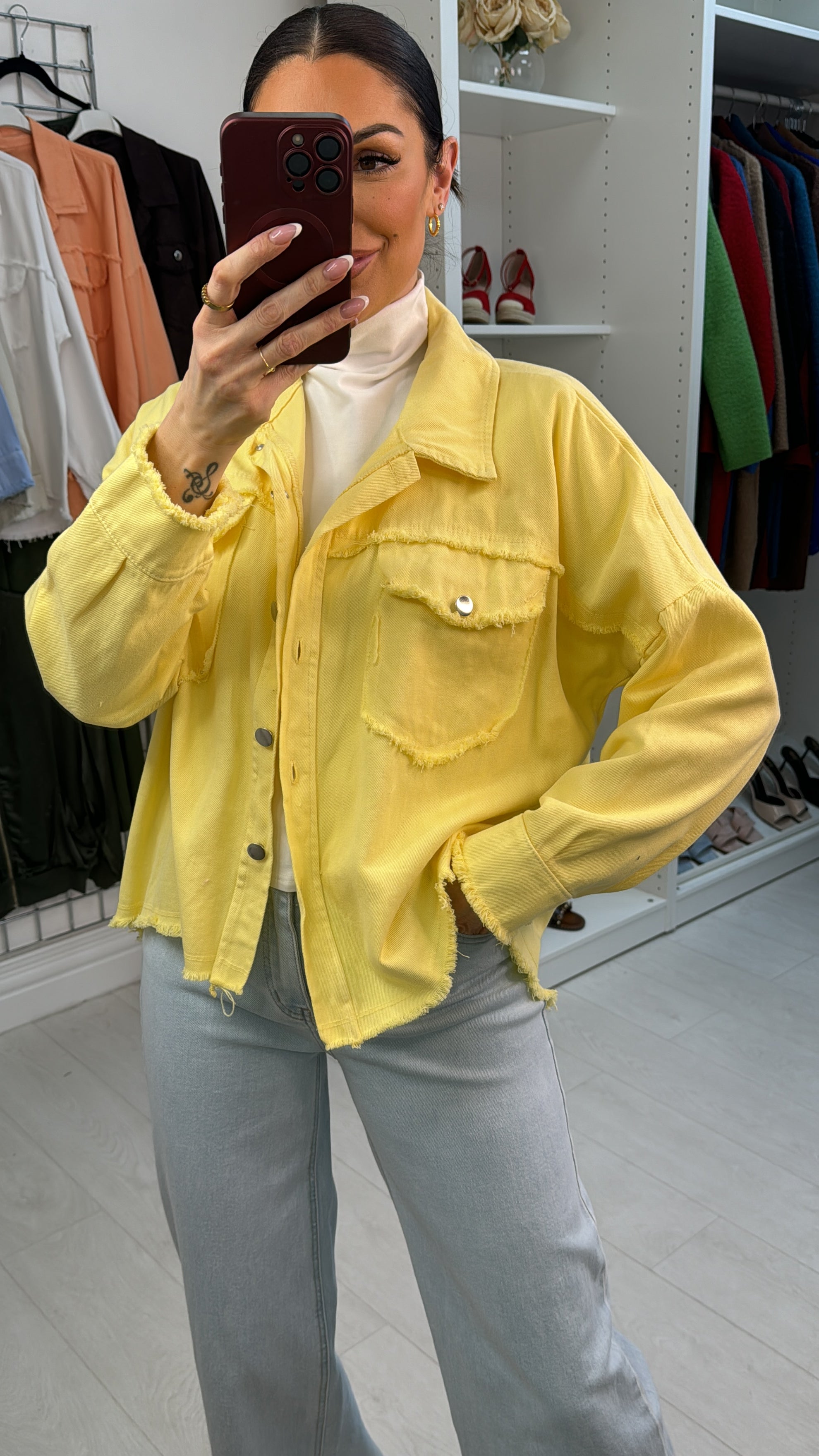 Elisa Frayed Edge Denim Jacket