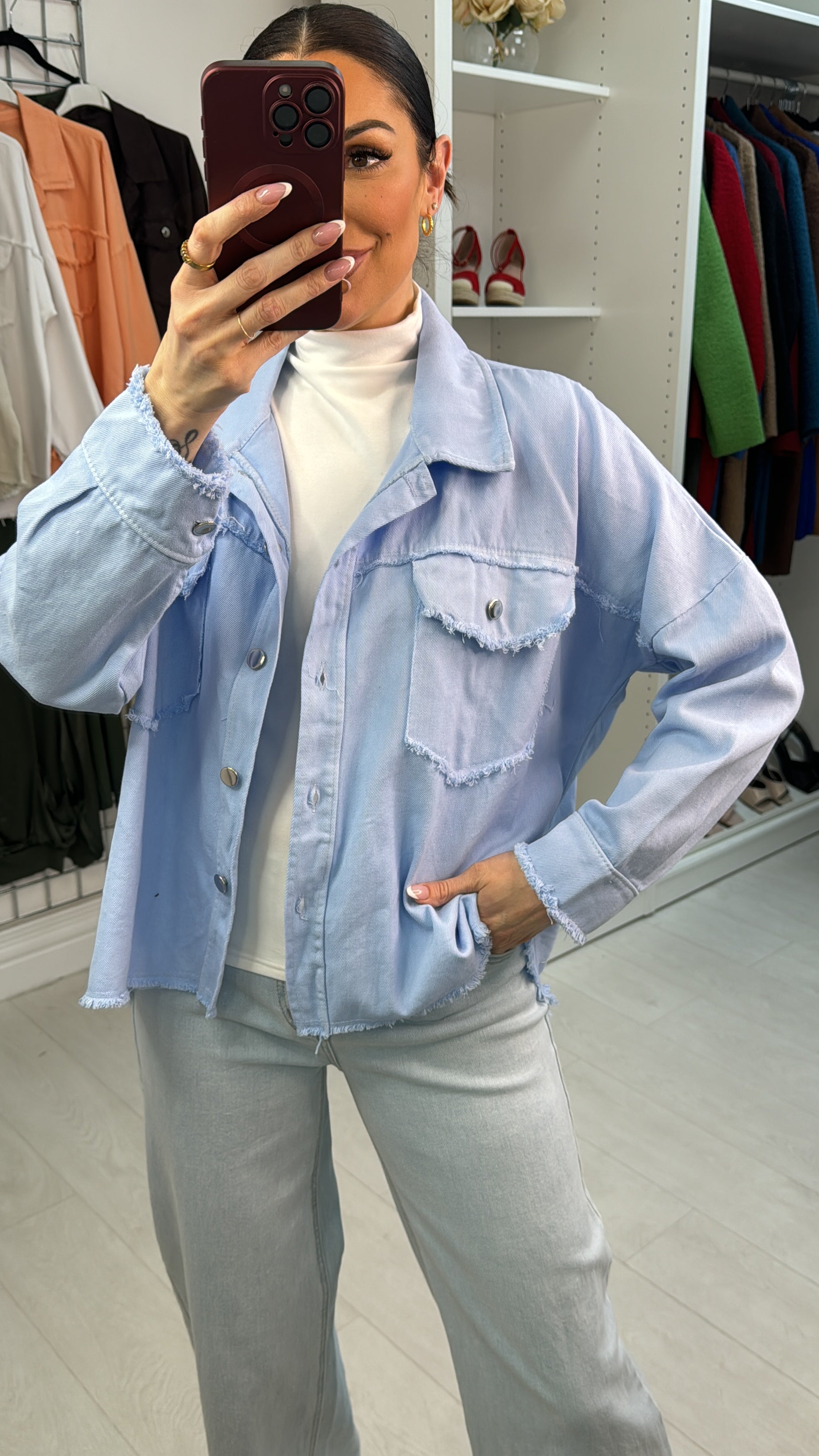 Elisa Frayed Edge Denim Jacket