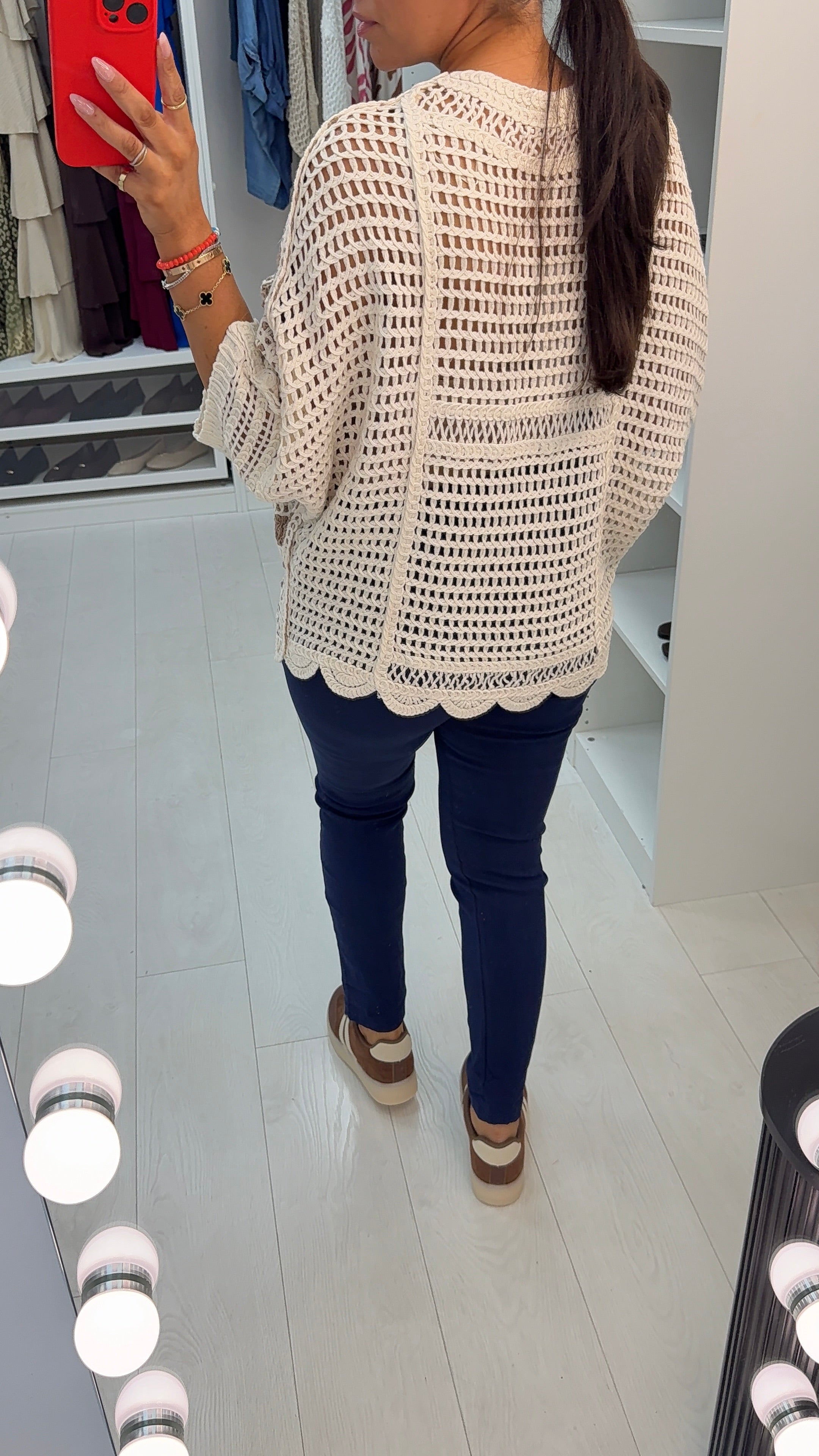 Oaklie Crochet Batwing Top