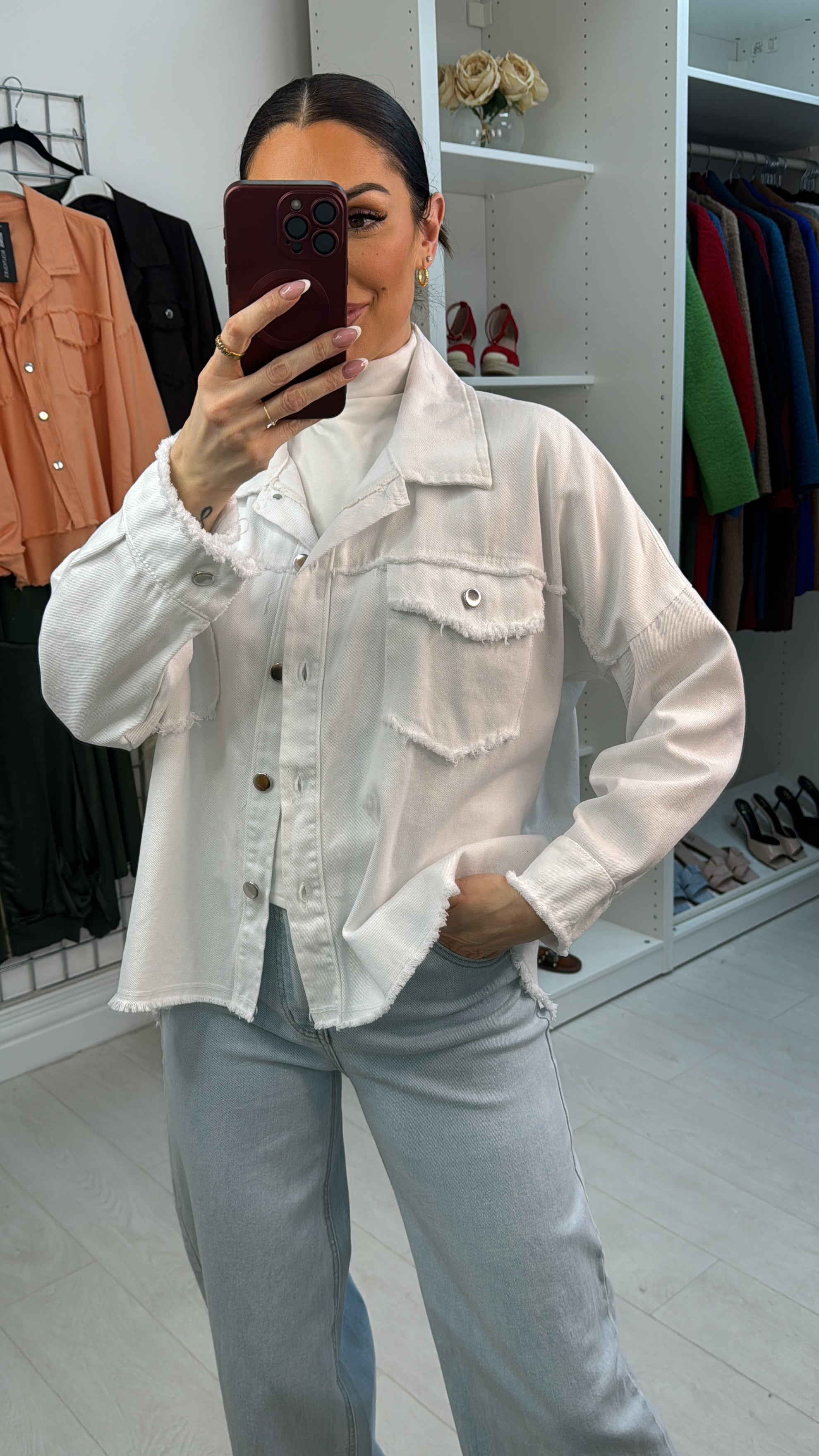 Elisa Frayed Edge Denim Jacket