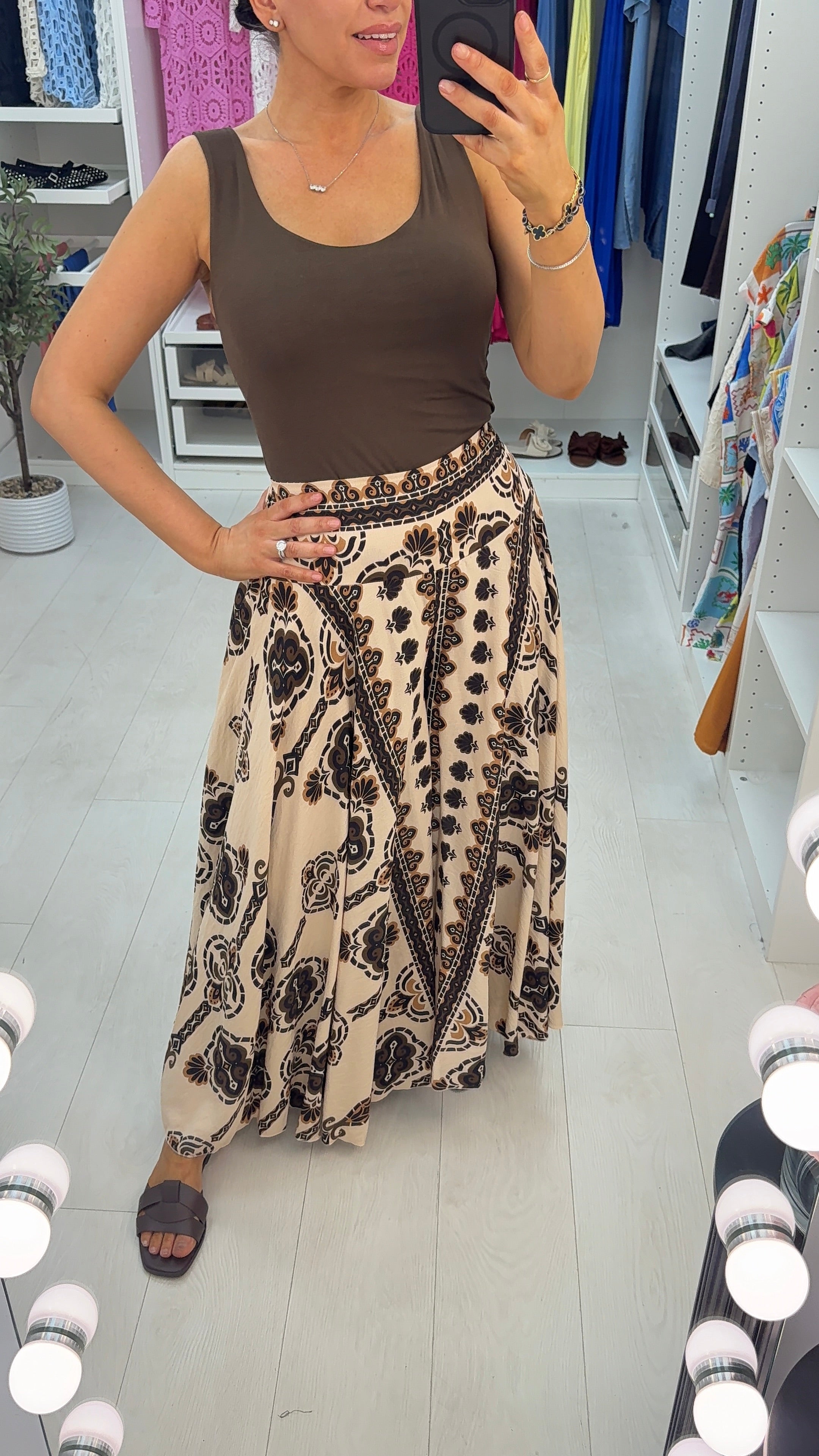 Camilo Paisley Print Elasticated Waist Wide Leg Trousers