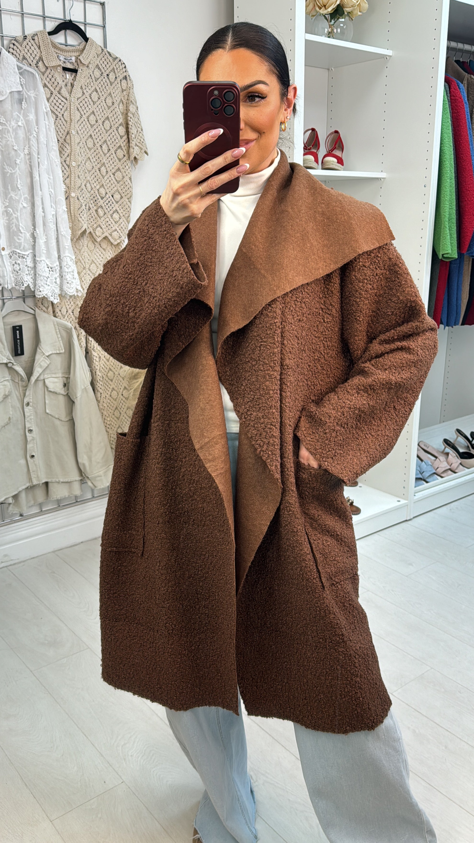 Damina Boucle Waterfall Jacket