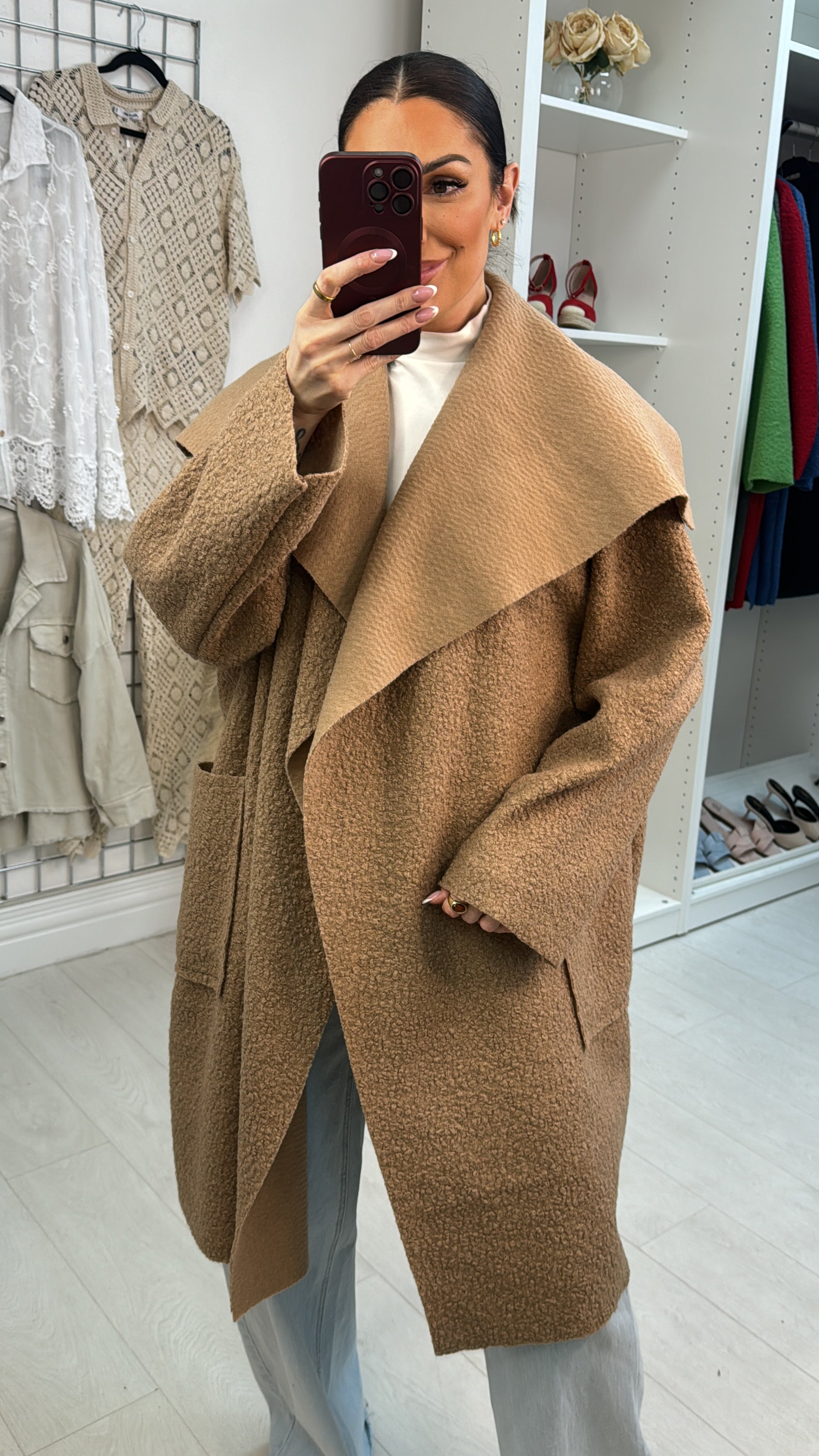 Damina Boucle Waterfall Jacket