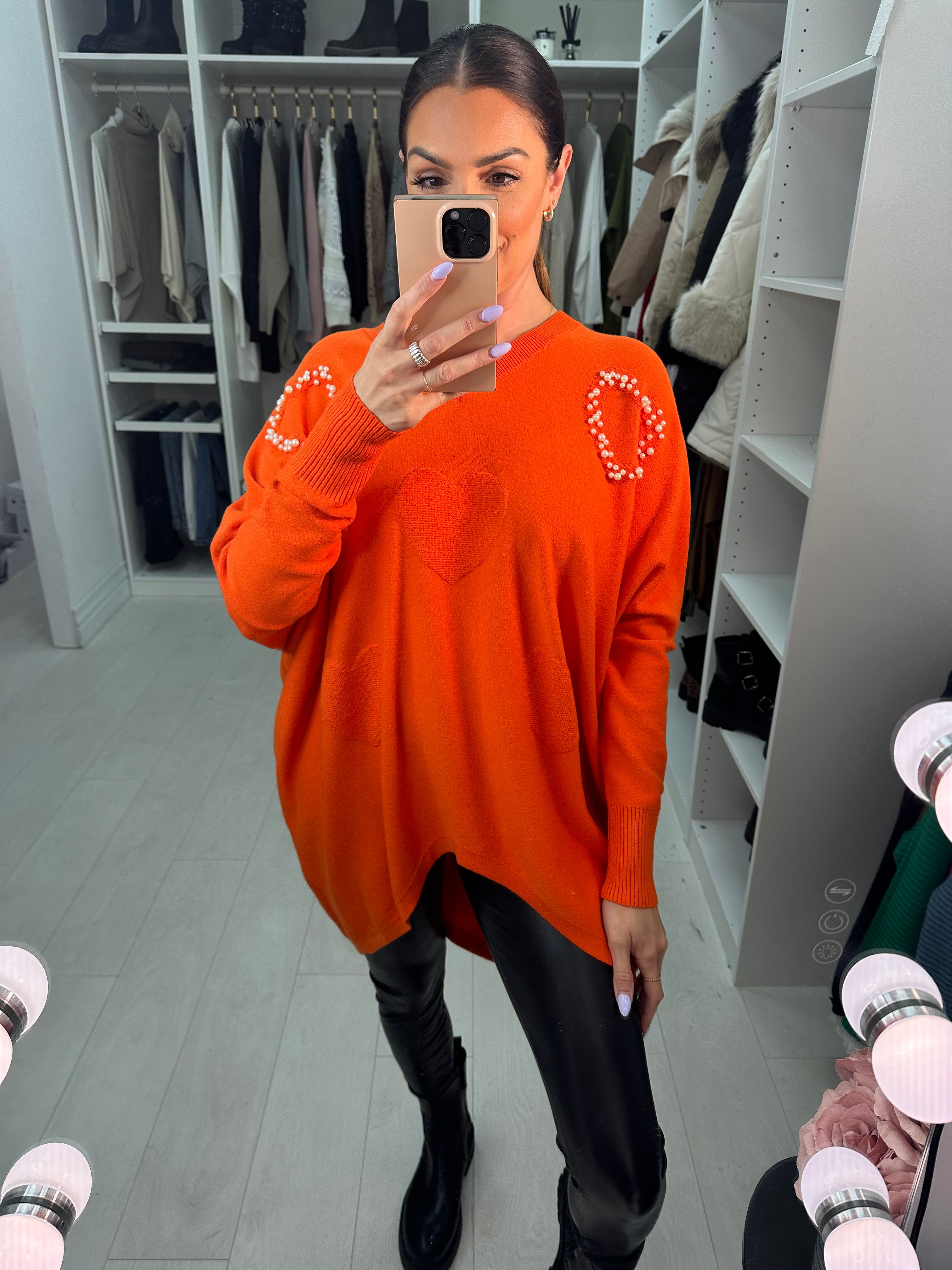 Yvette Pearl Heart Detail Jumper