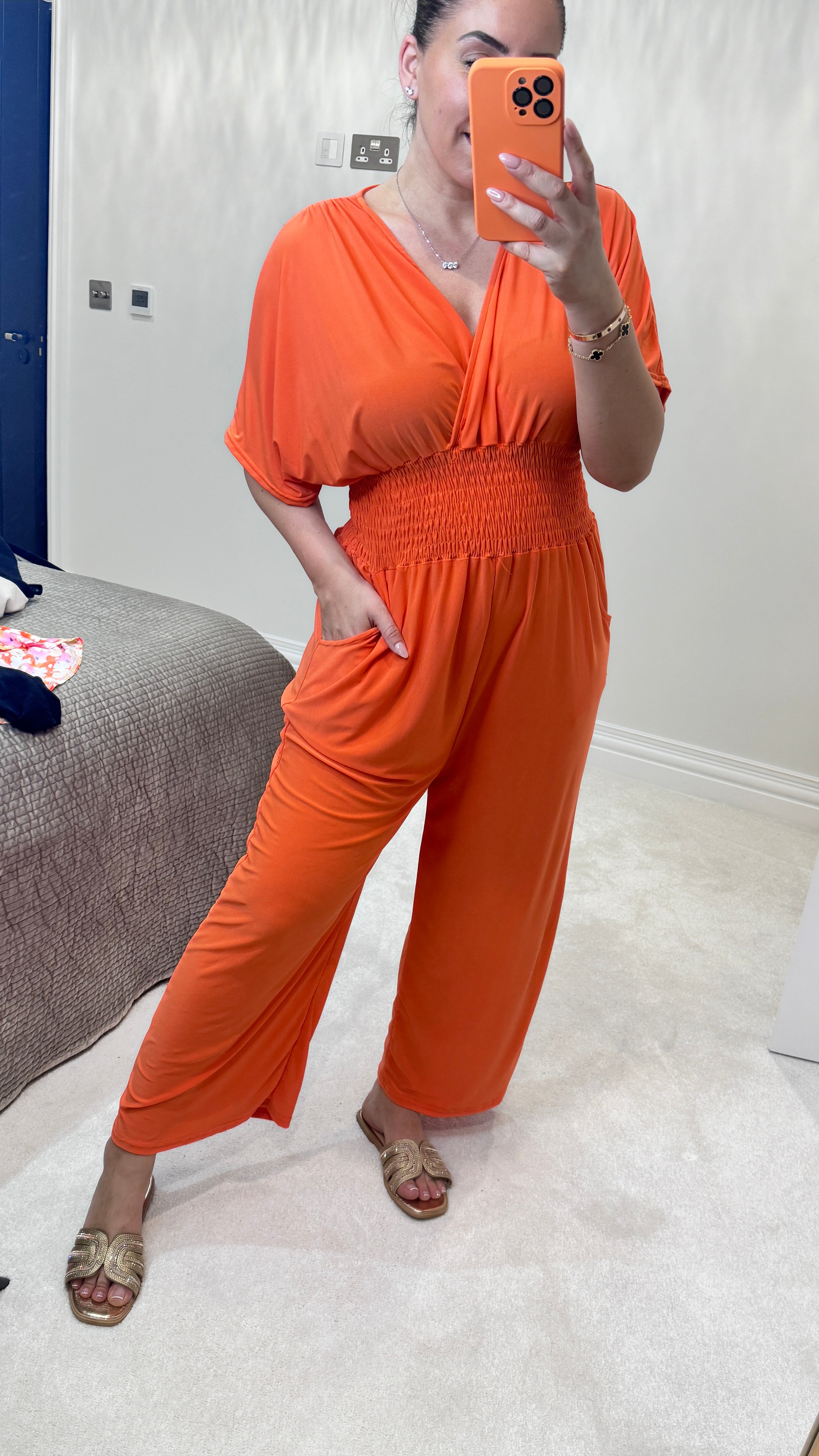 Daphne Plain Elasticated Waist Jumpsuit