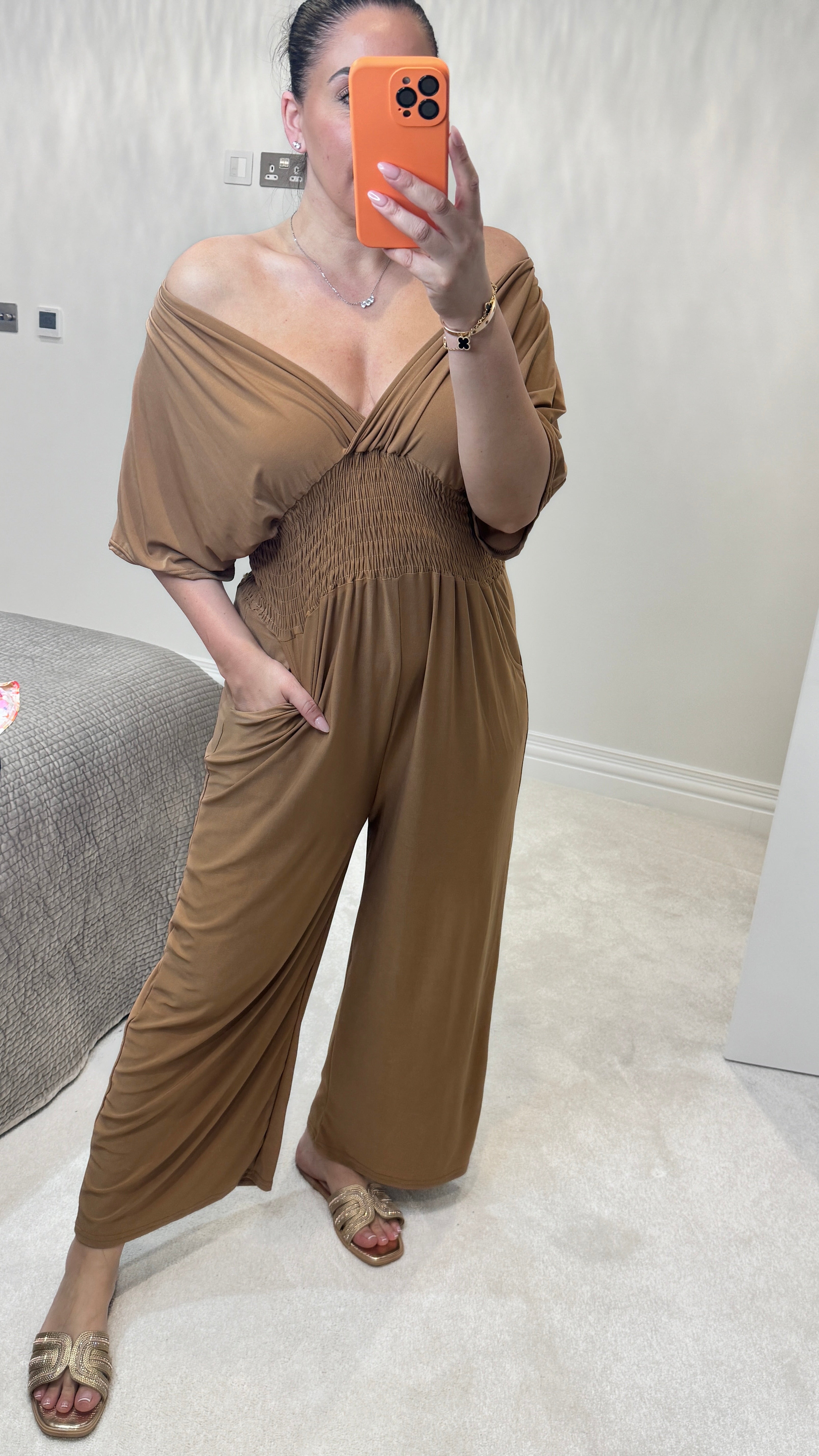 Daphne Plain Elasticated Waist Jumpsuit
