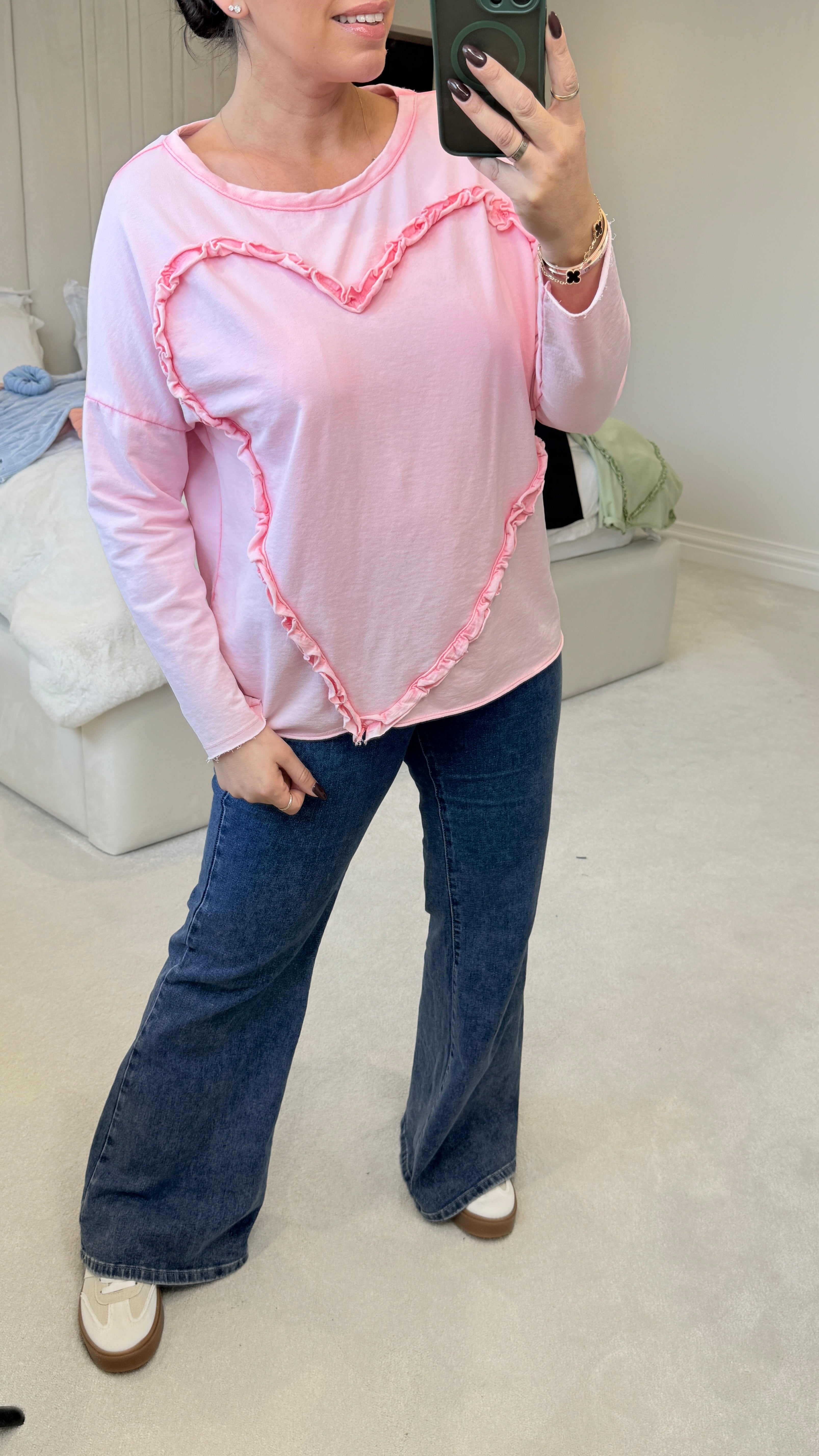 Amisha Ruffle Heart Detail Top