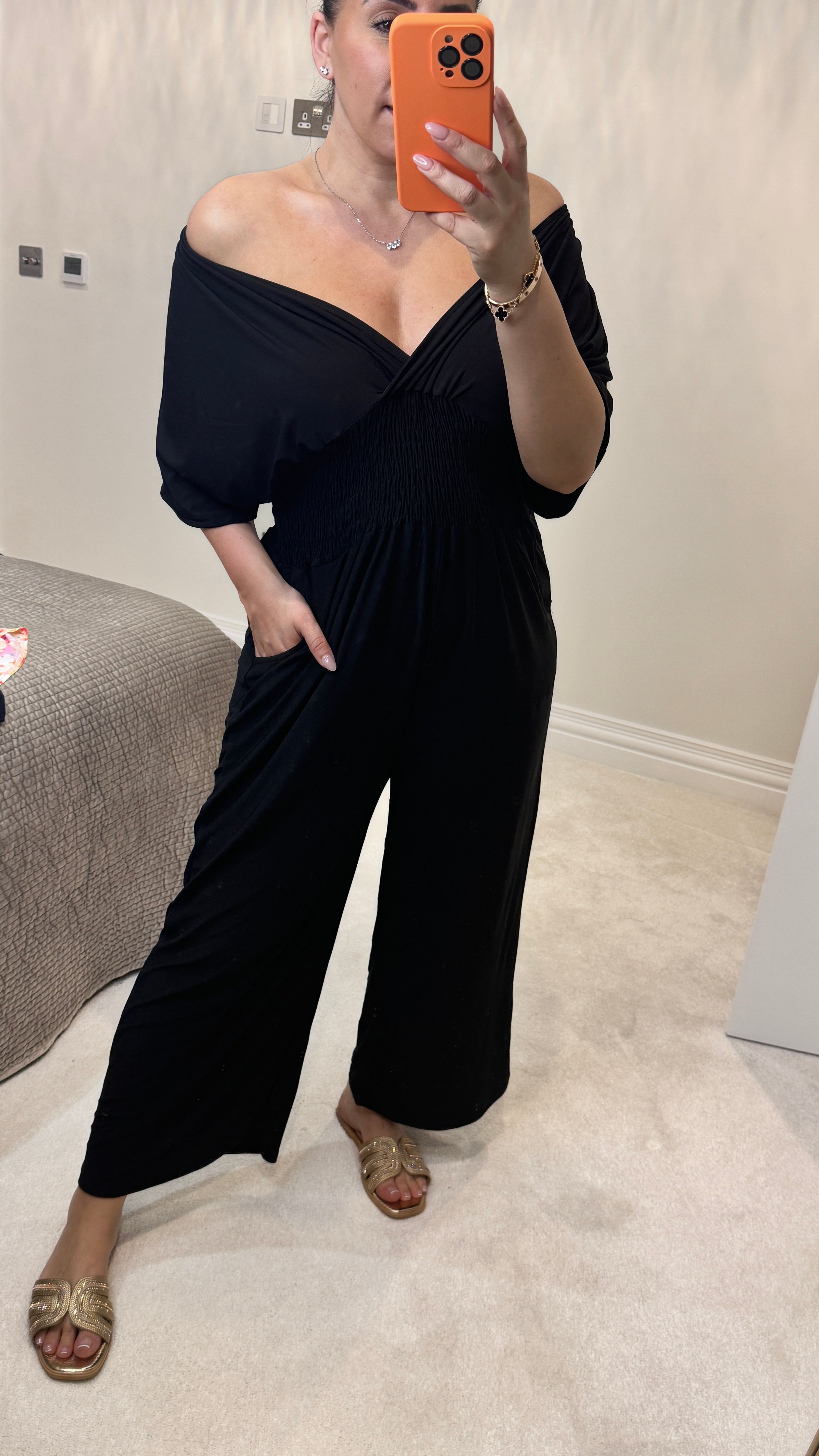 Daphne Plain Elasticated Waist Jumpsuit