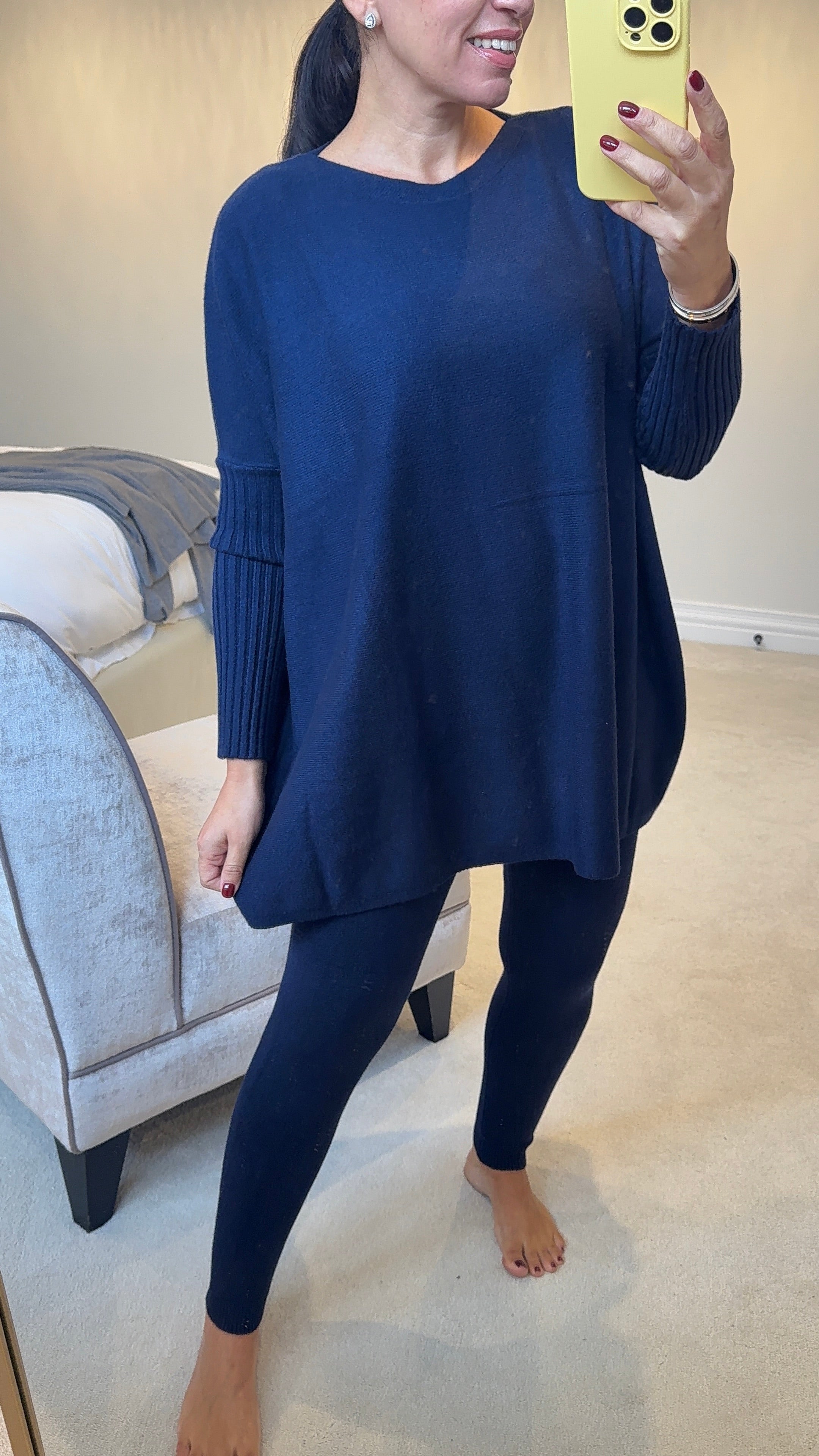 Hessa Plain Loose Fit Super Soft Knitted Loungewear Set