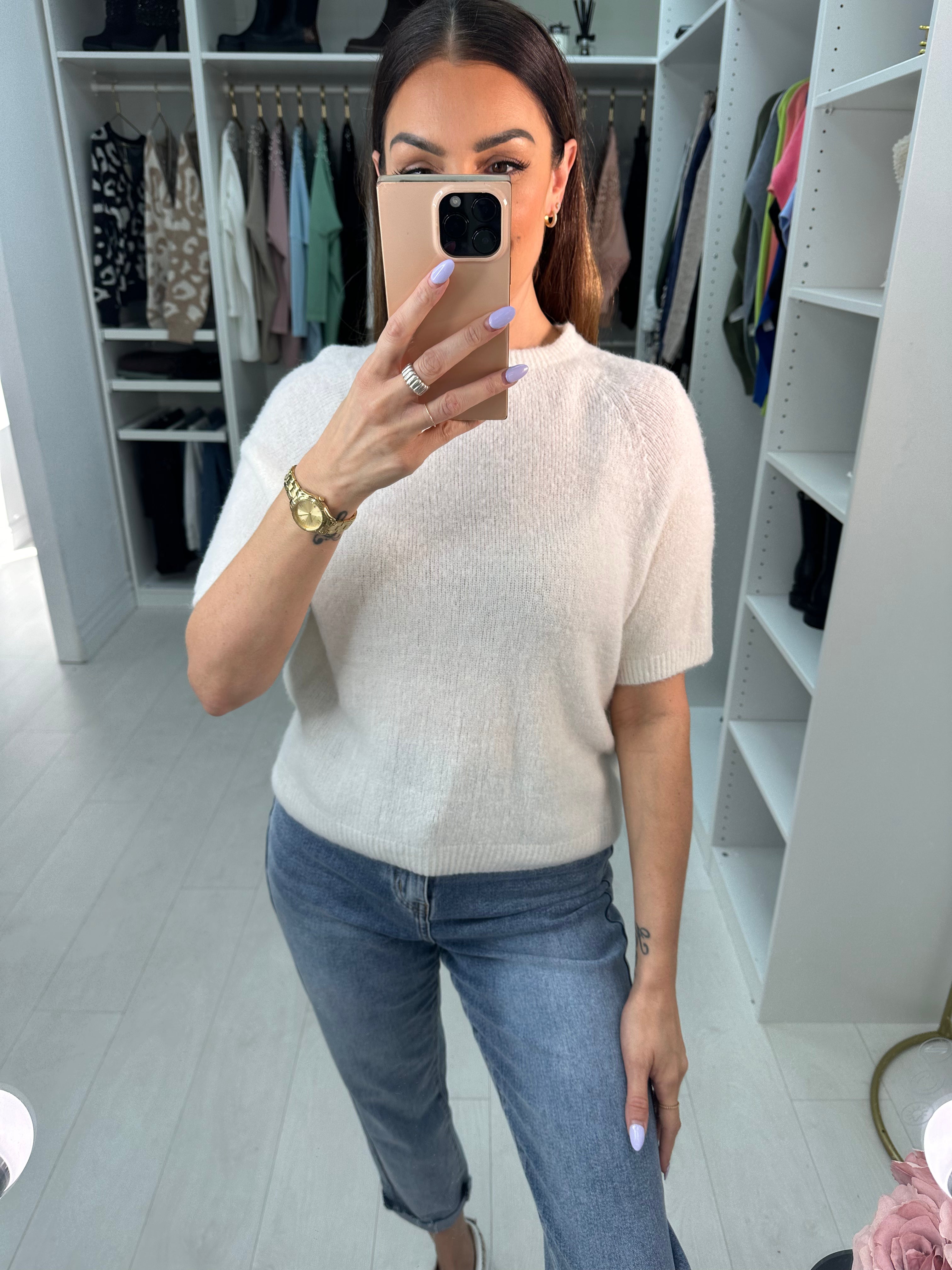 Keisha Short Sleeve Round Neck Jumper