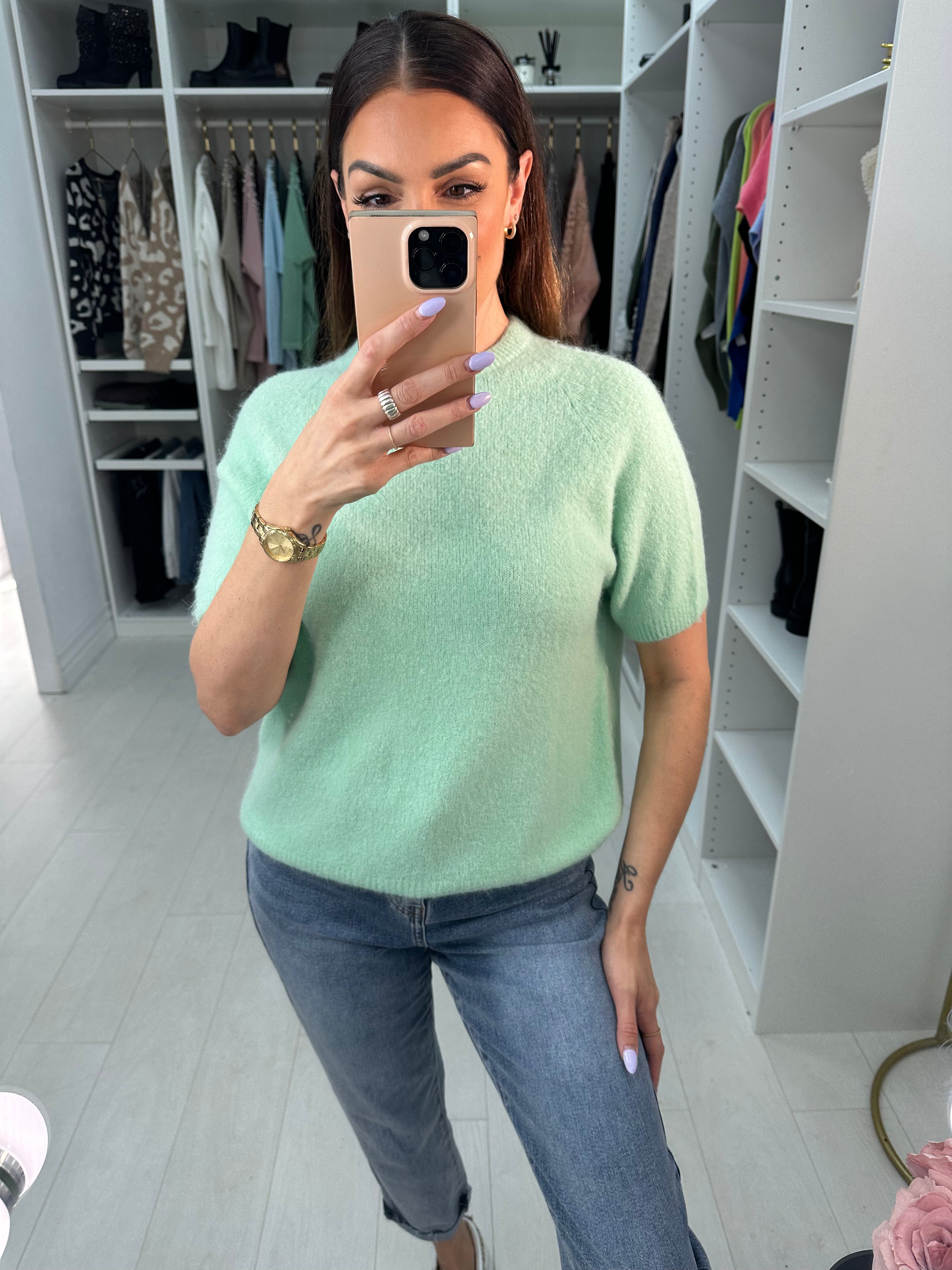 Keisha Short Sleeve Round Neck Jumper