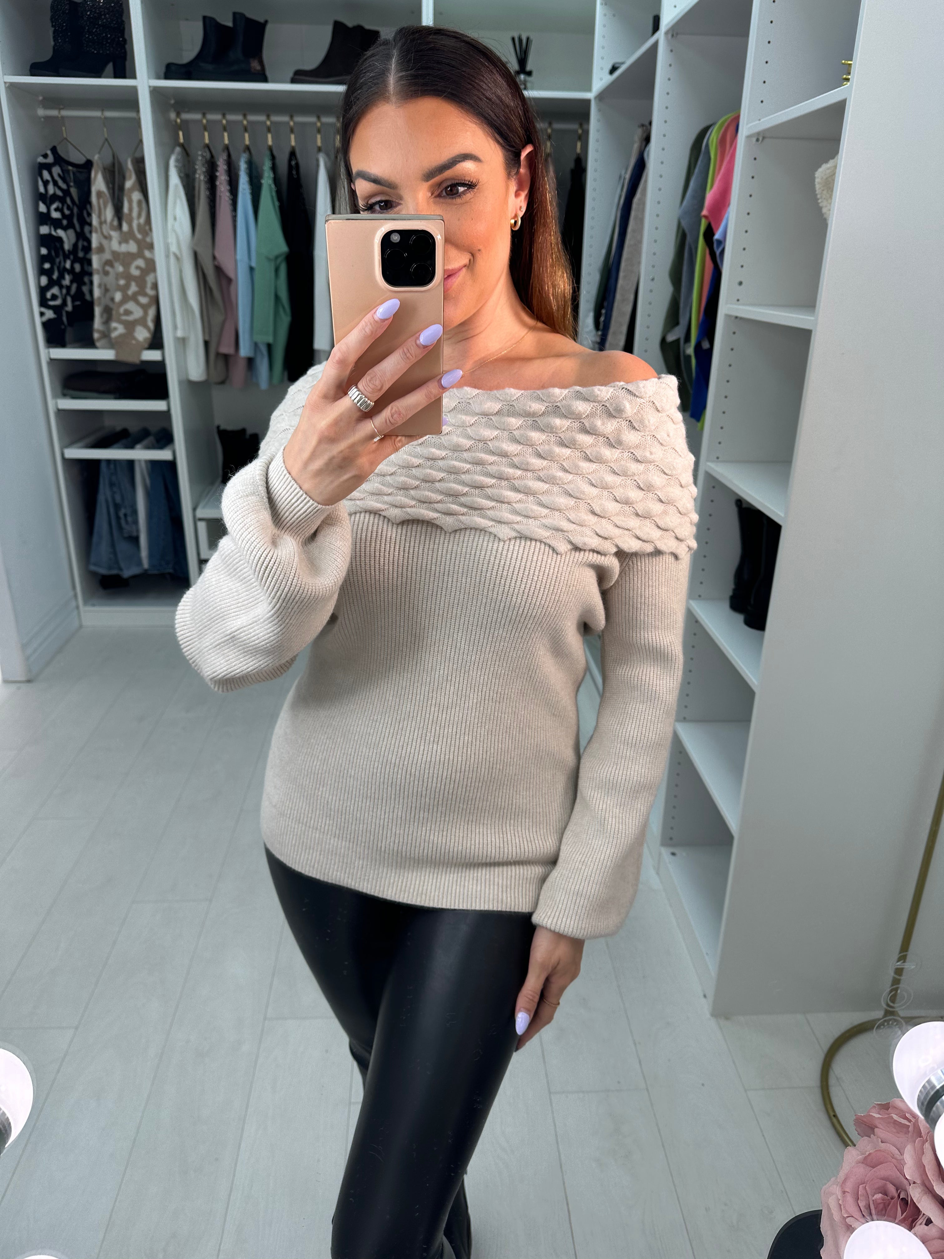 Mazi Asymmetric Bardot Jumper