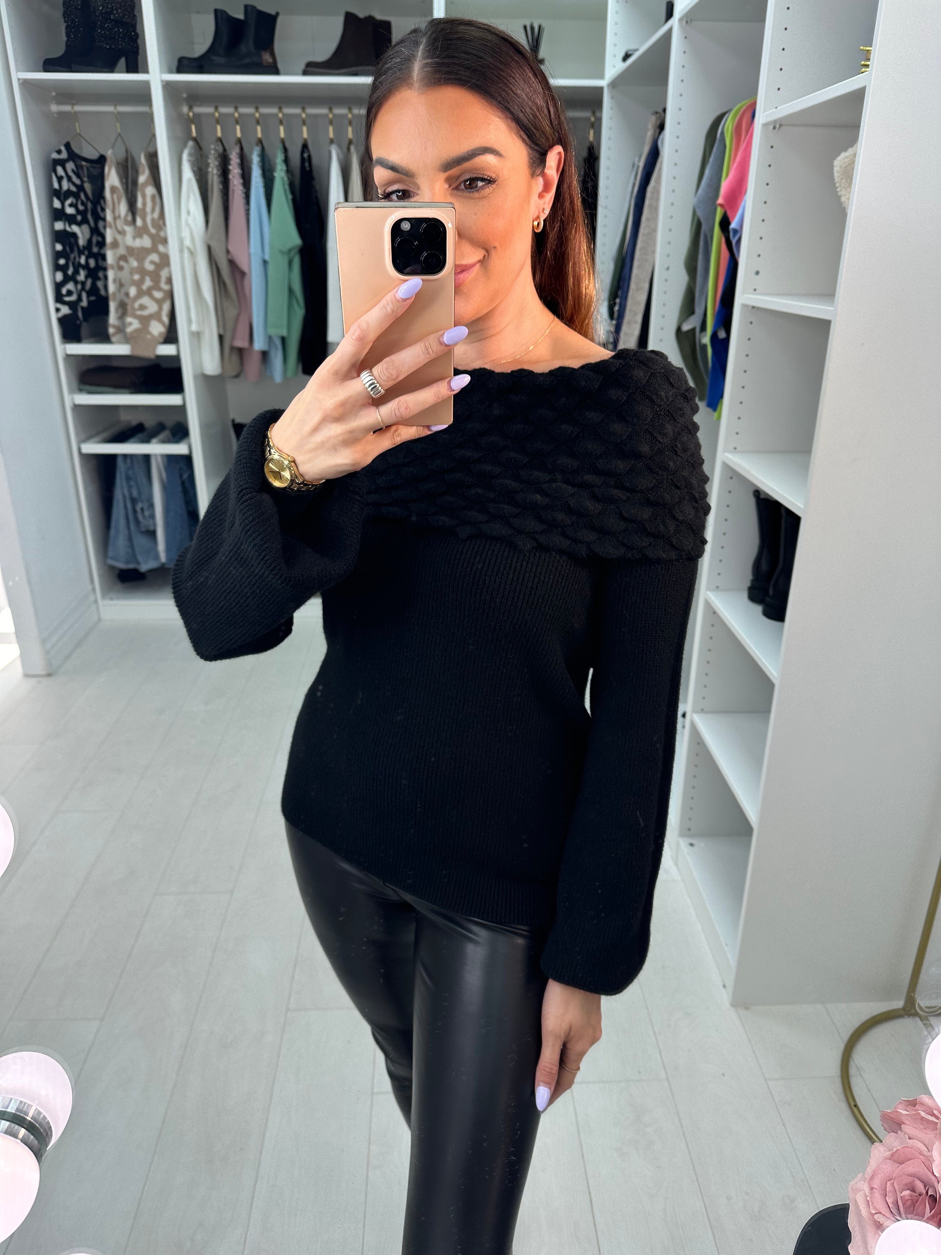 Mazi Asymmetric Bardot Jumper