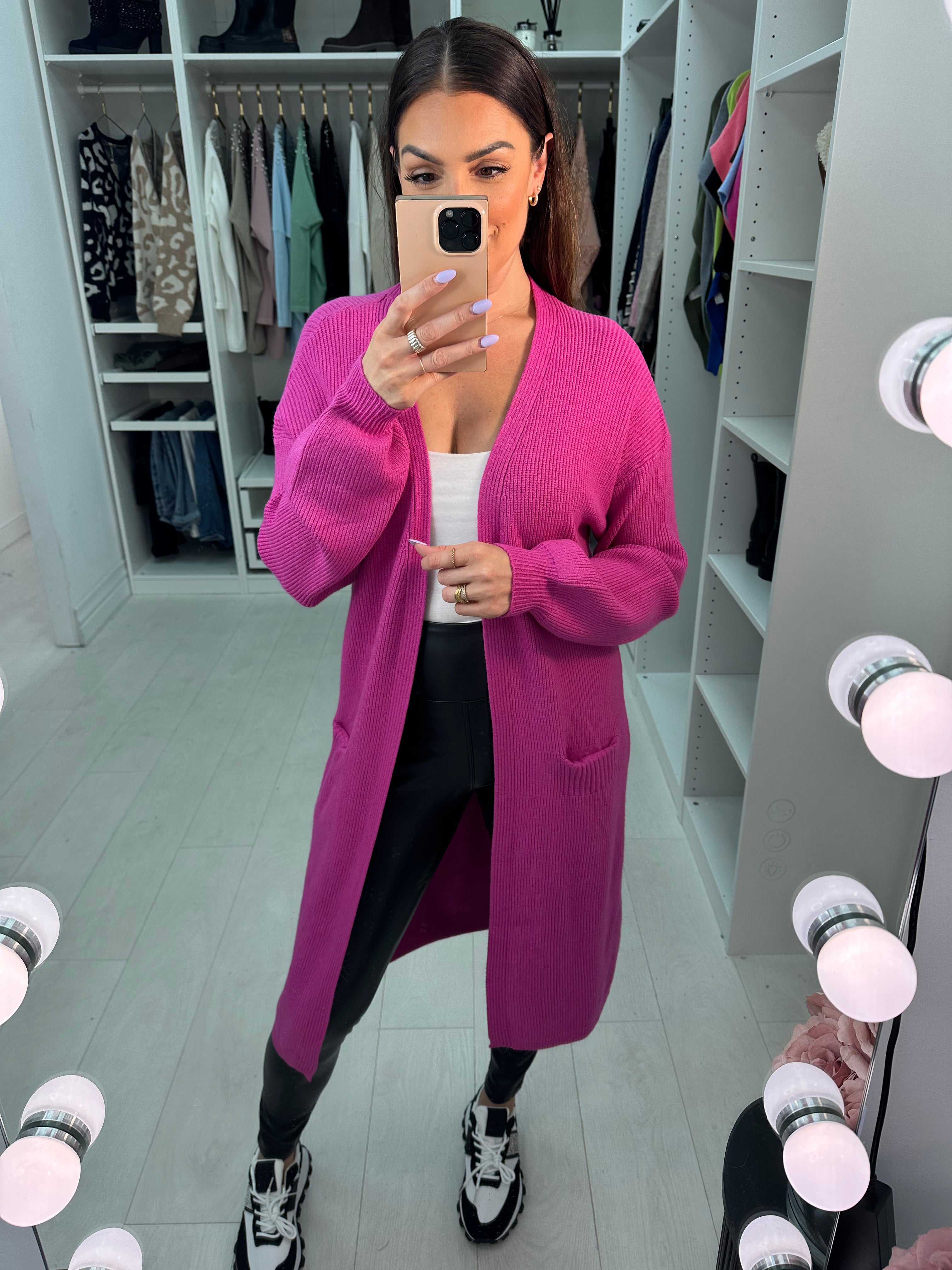 Conrad Longline Ribbed Knitted Cardigan