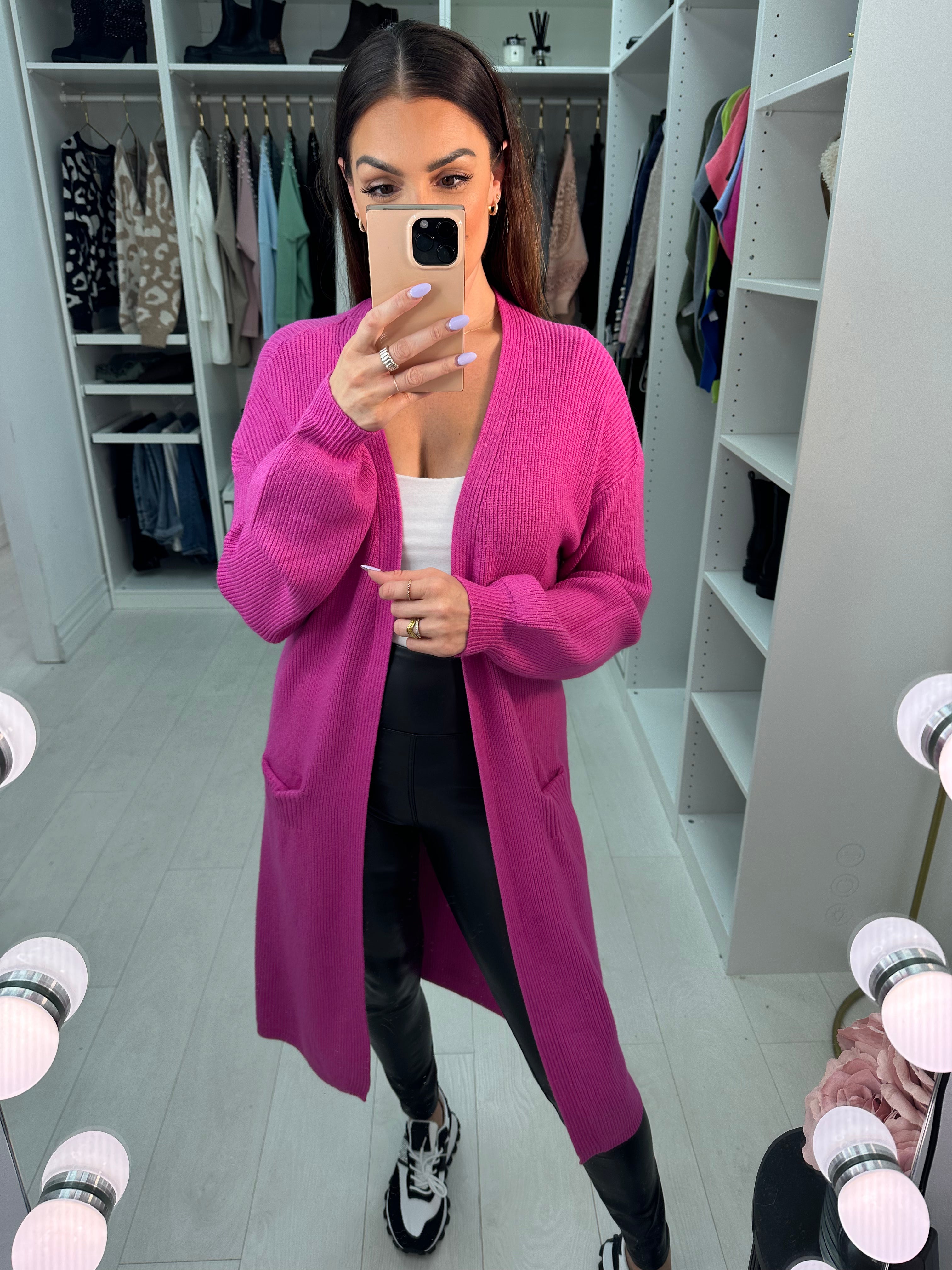 Conrad Longline Ribbed Knitted Cardigan