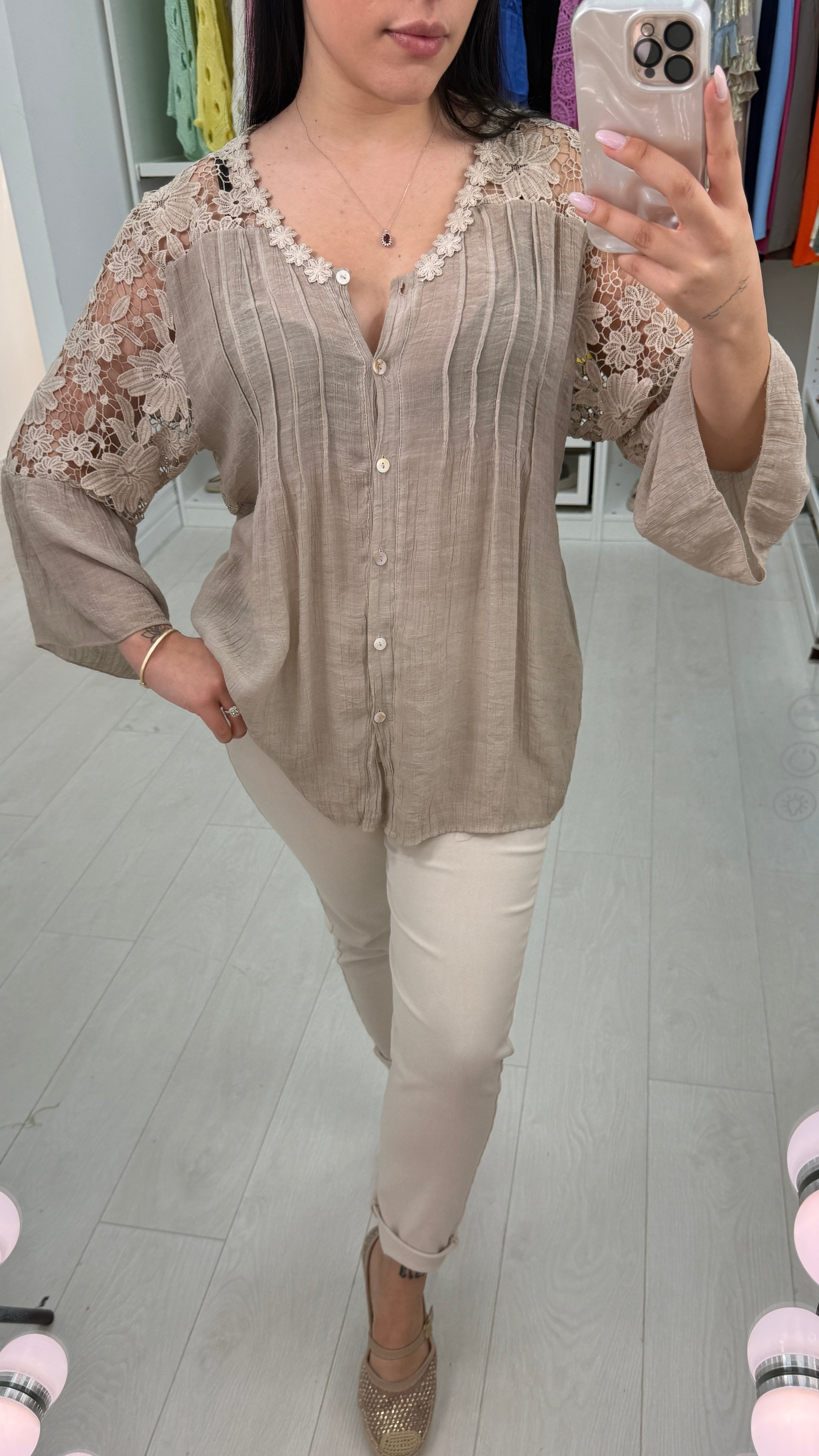 Cheyenne Plain Crochet Blouse