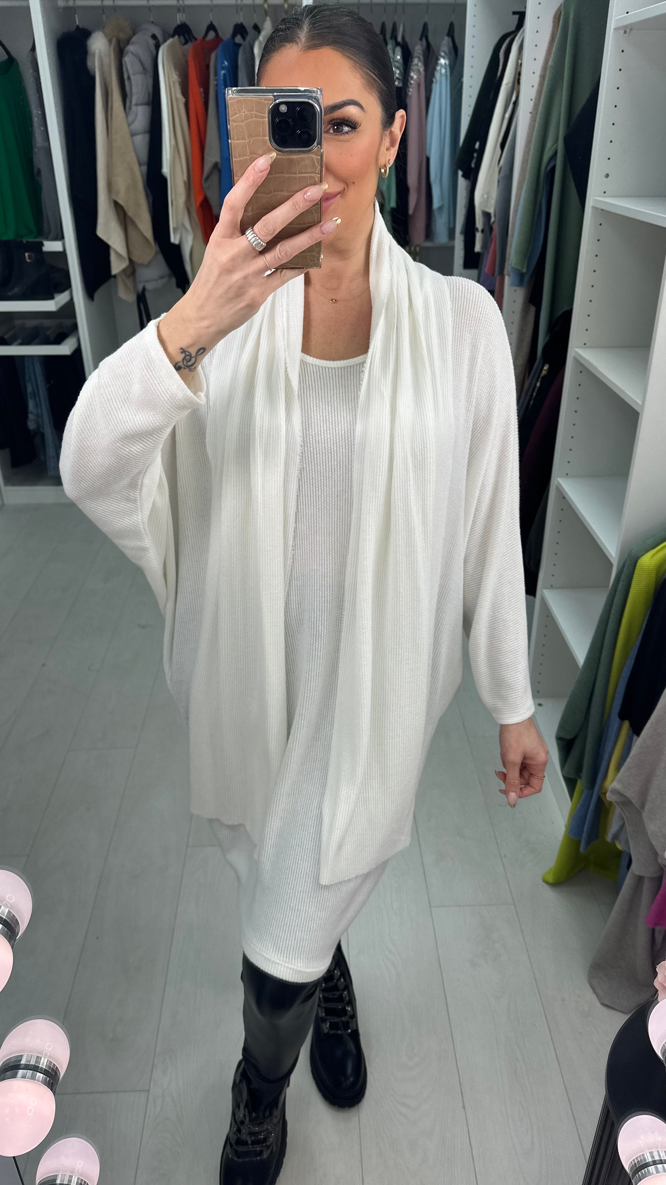 Loulou Plain Oversized 2 Piece Scarf Jumper