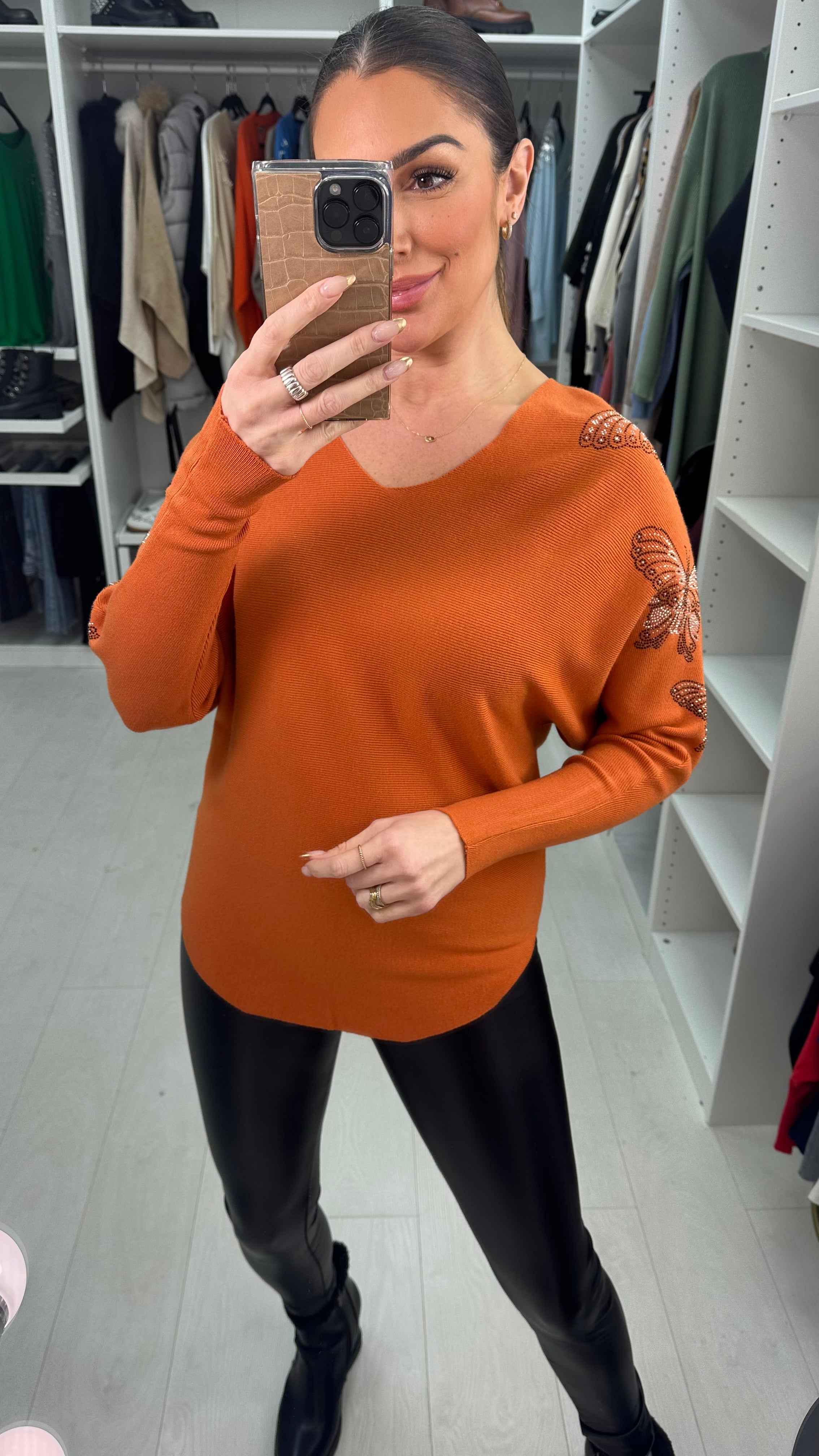 Erica Embellished Butterfly Detail Jumper