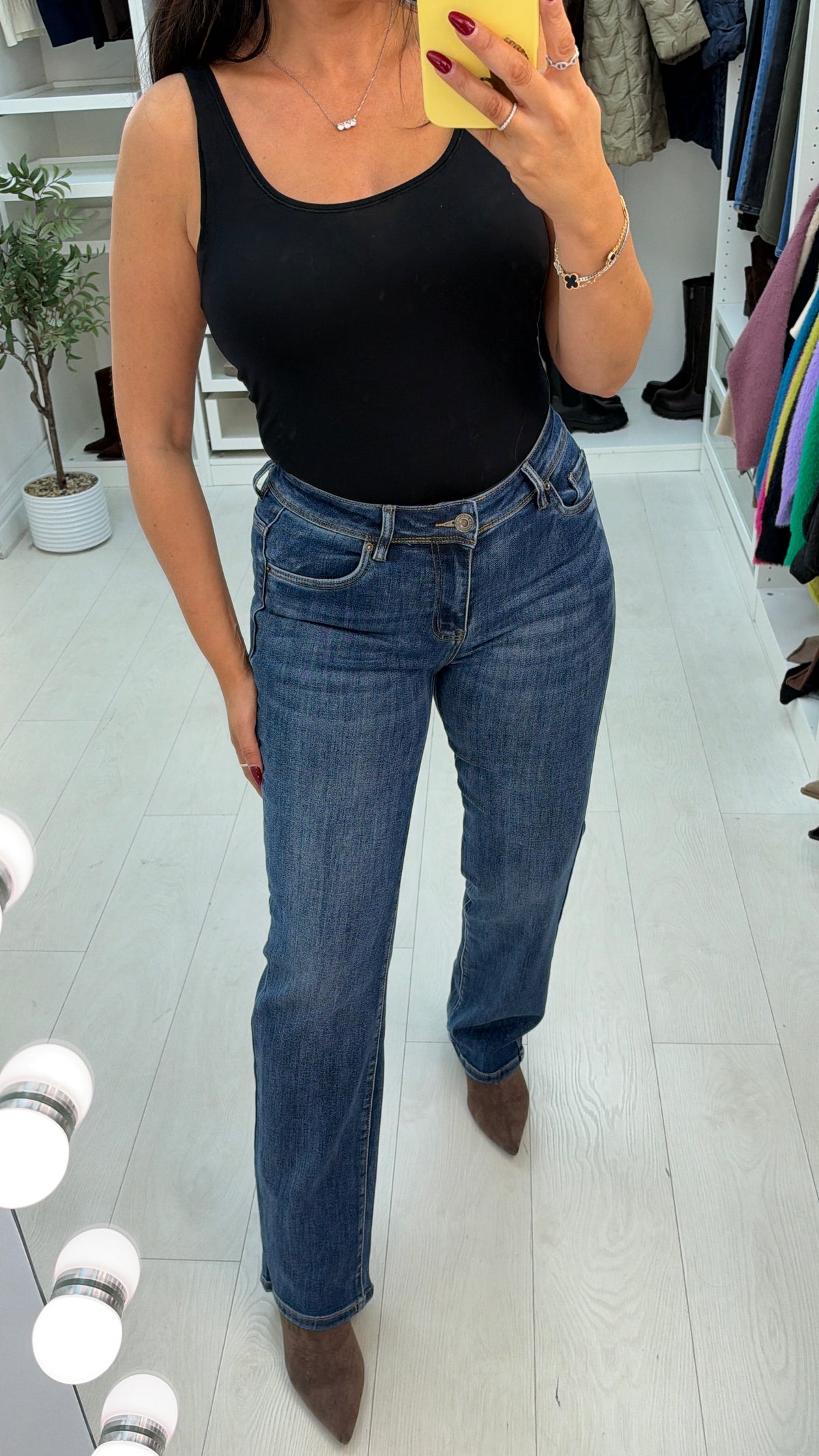 Drew Power Stretch Straight Leg Jeans