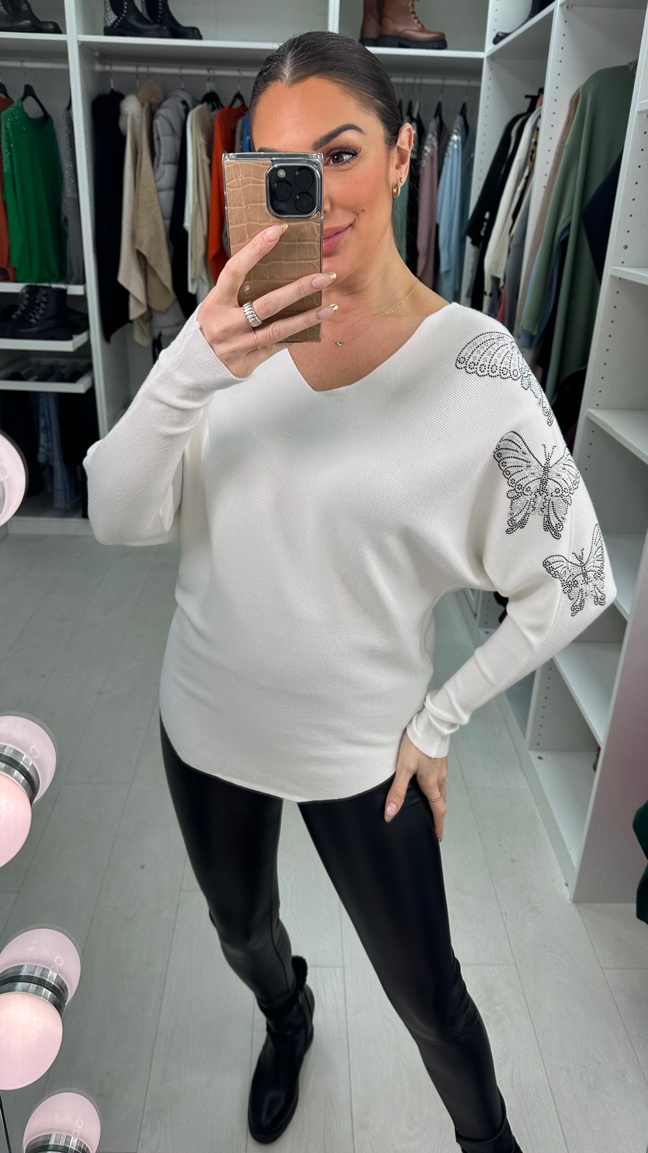 Erica Embellished Butterfly Detail Jumper