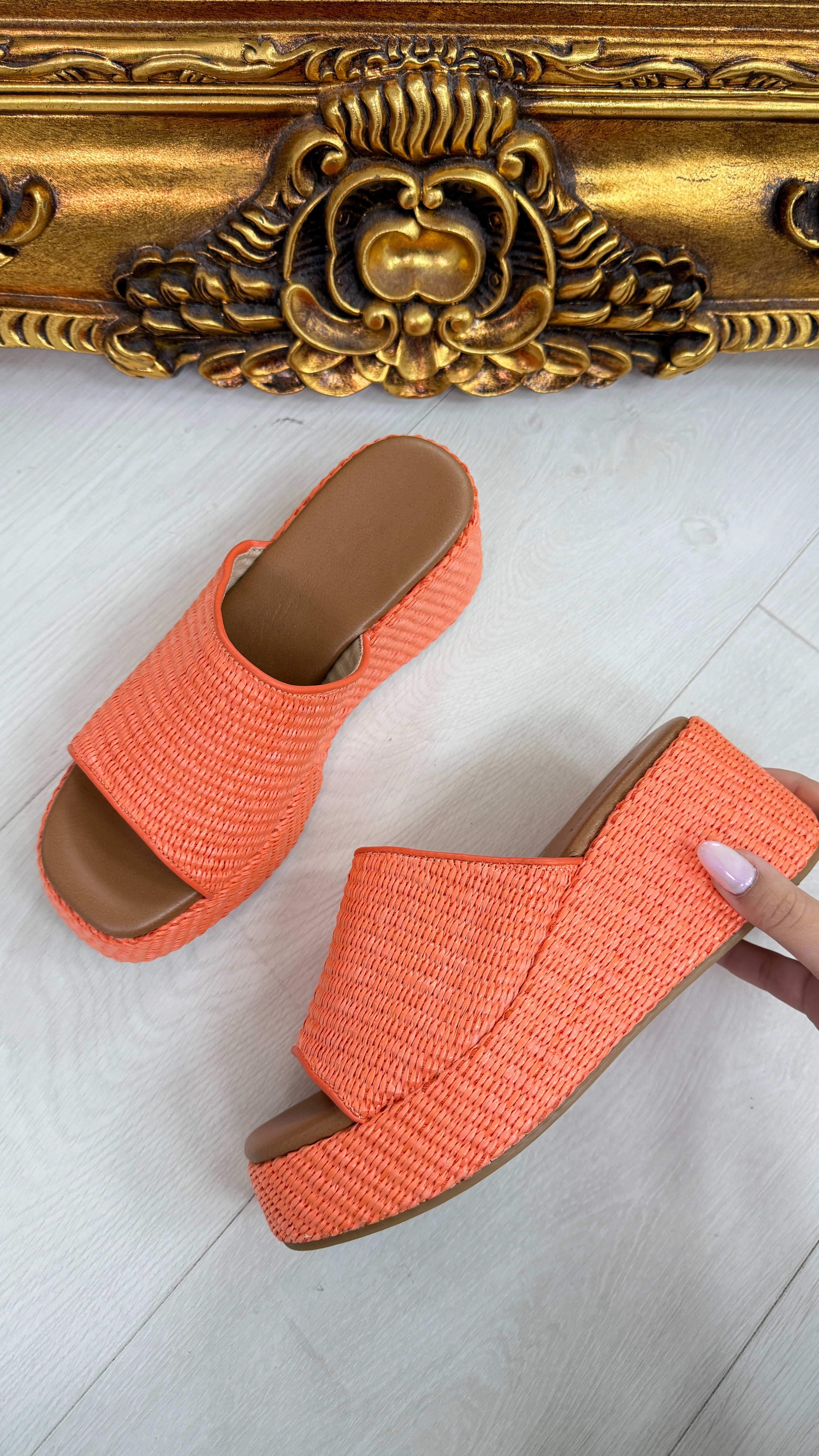 Albertina Woven Platform Mules