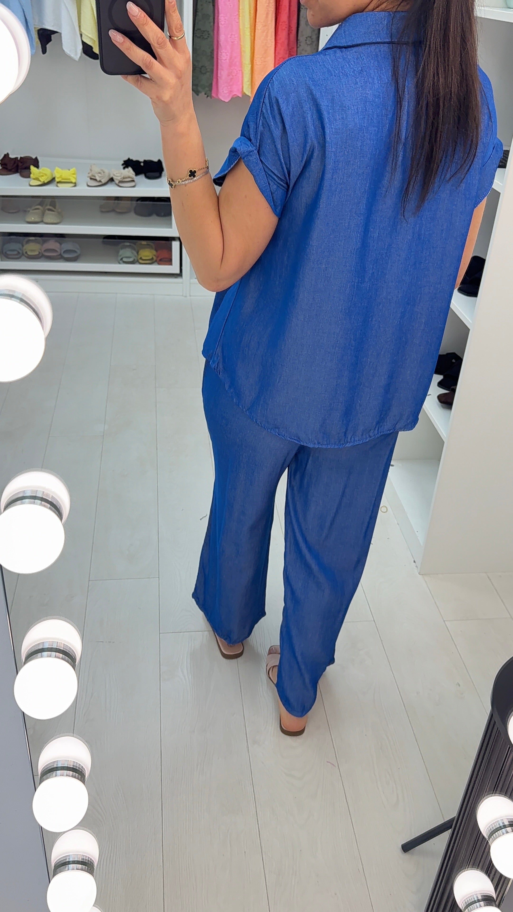 Nalan Denim Shirt Co-Ord Set