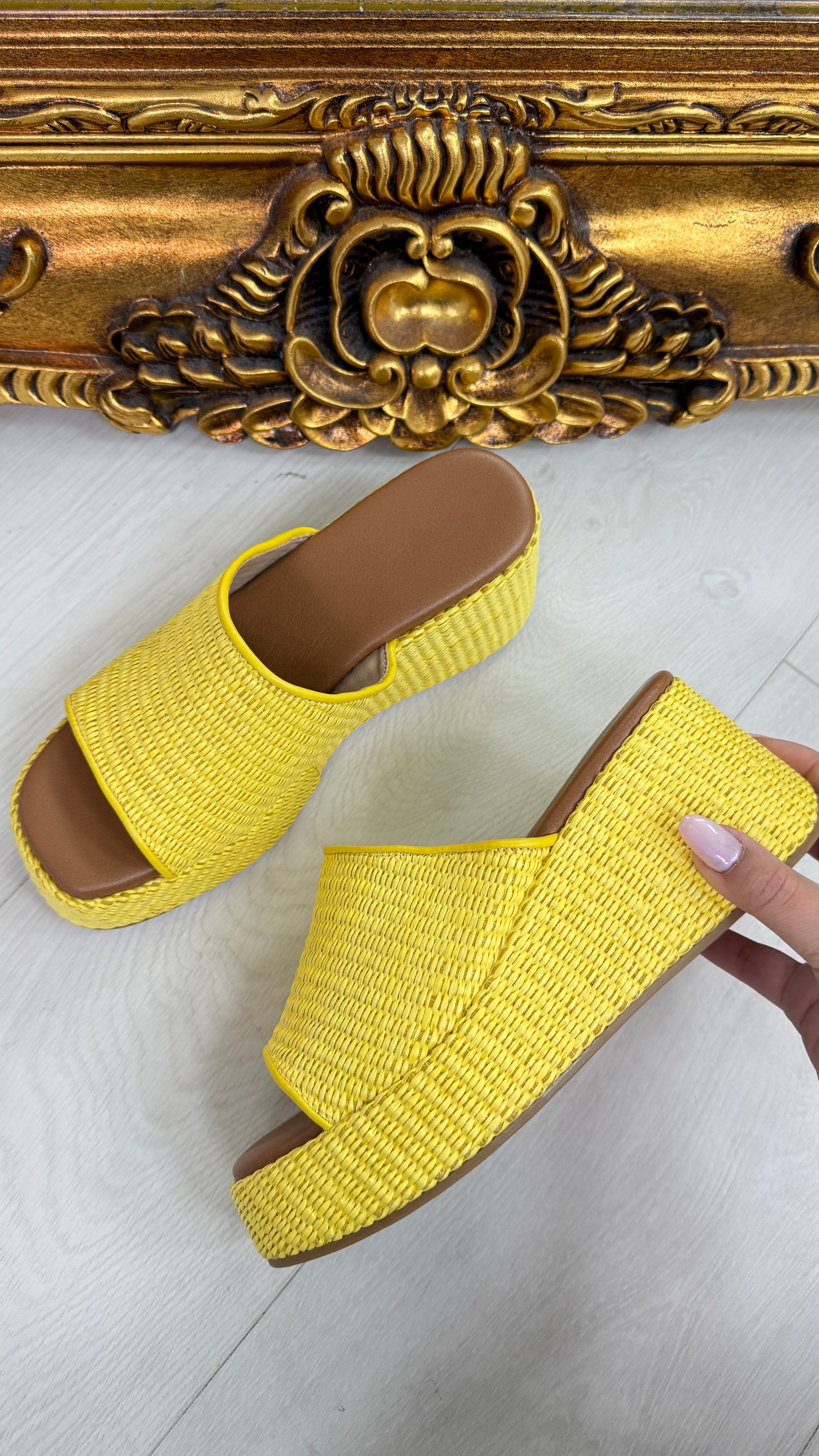 Albertina Woven Platform Mules