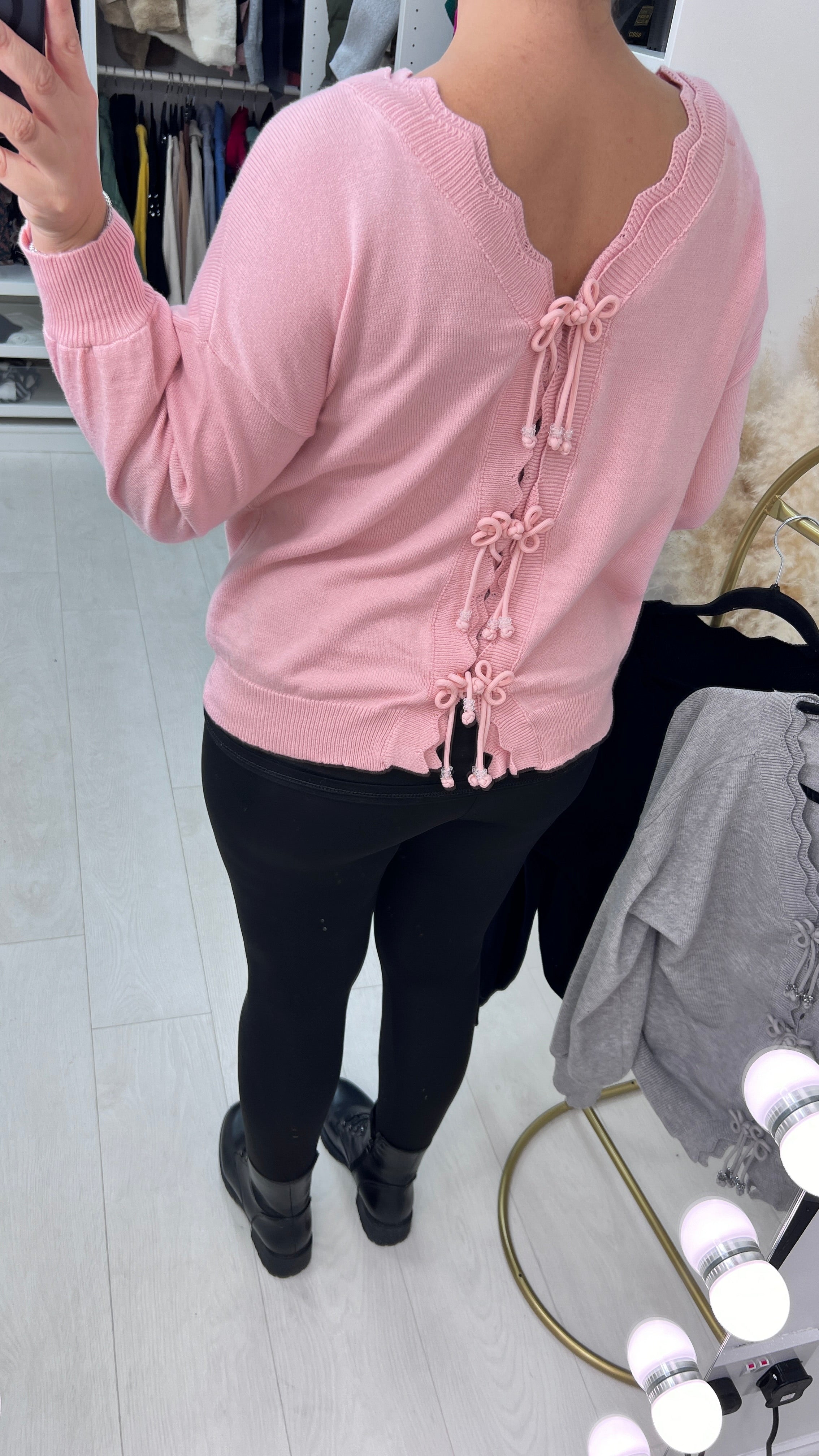 Valoura Bow Tie Knit Jumper