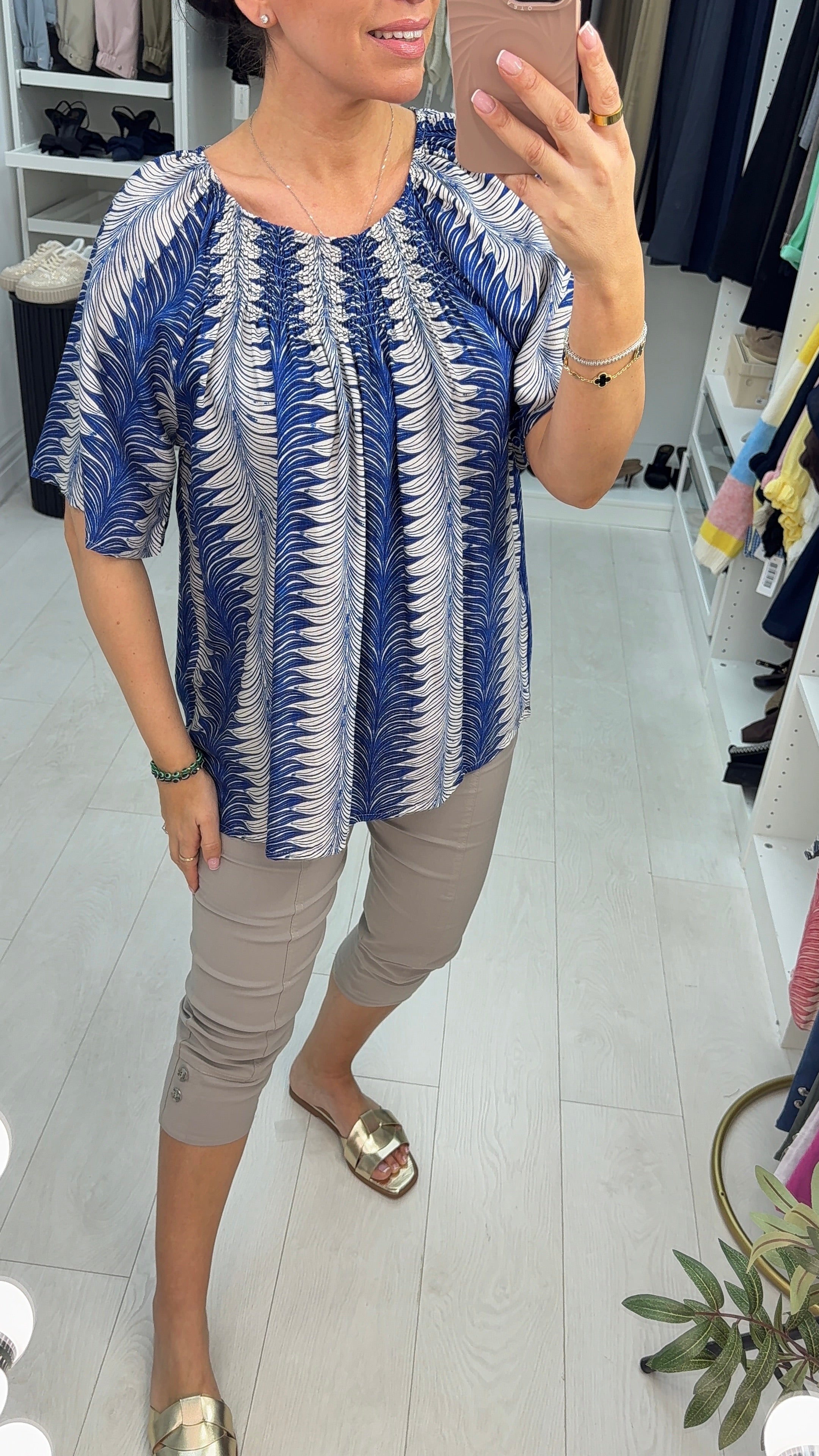 Flynn Abstract Print Loose Fit Top