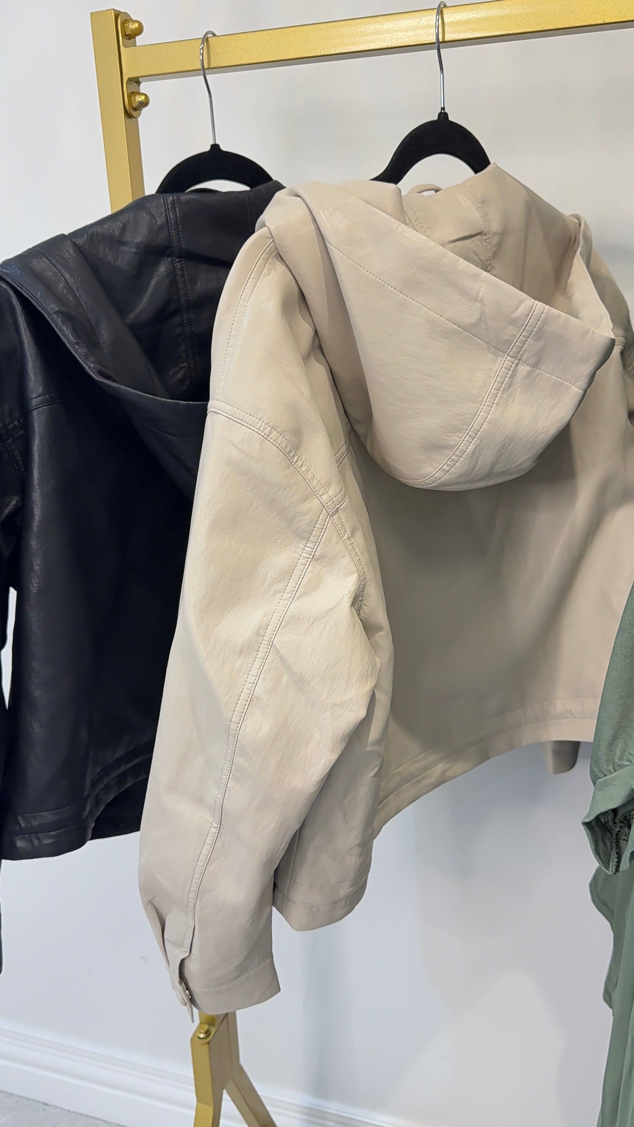 Lula Faux Leather Hooded Jacket