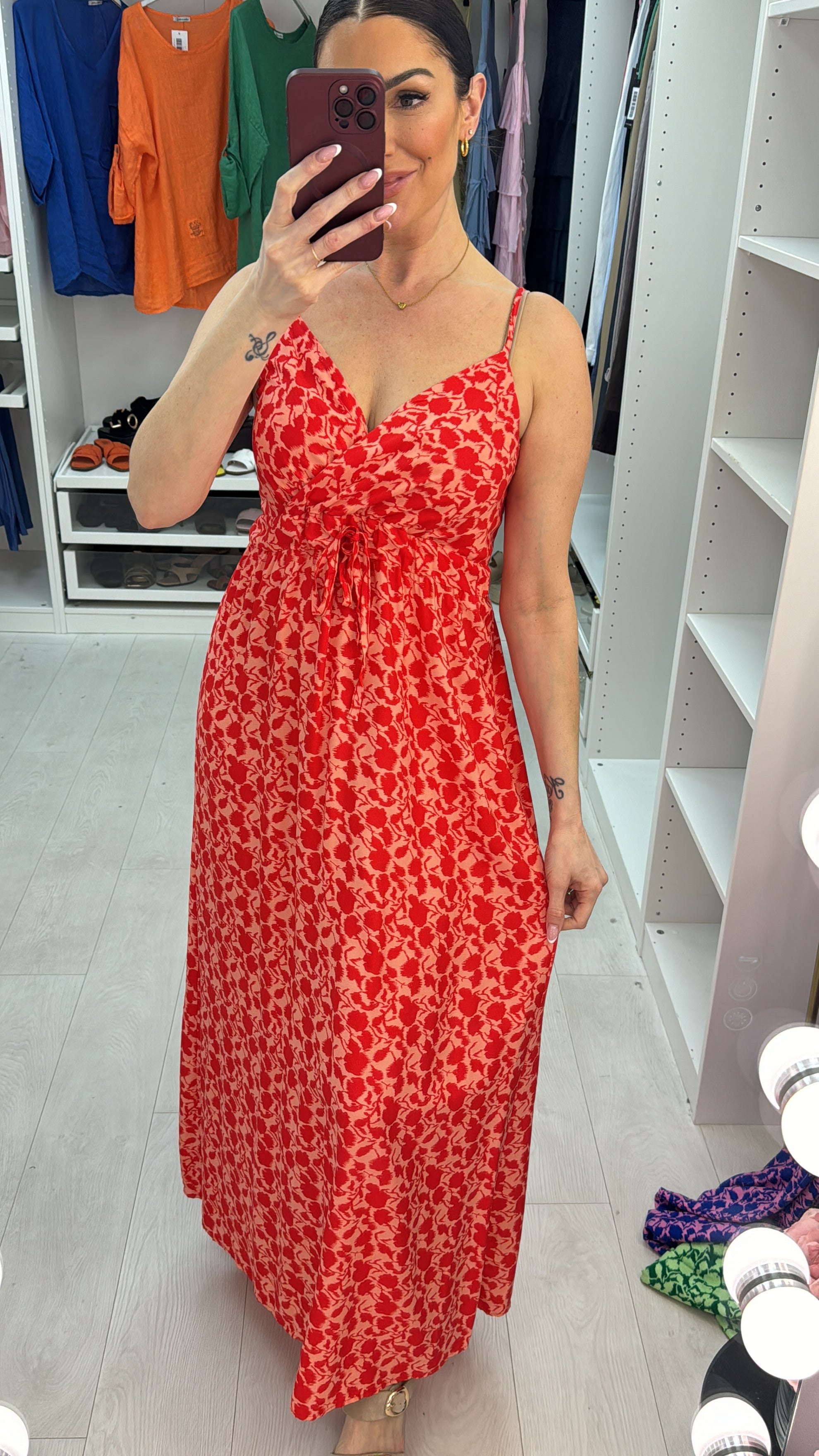 Lilianna Elasticated Back Strappy Maxi Dress