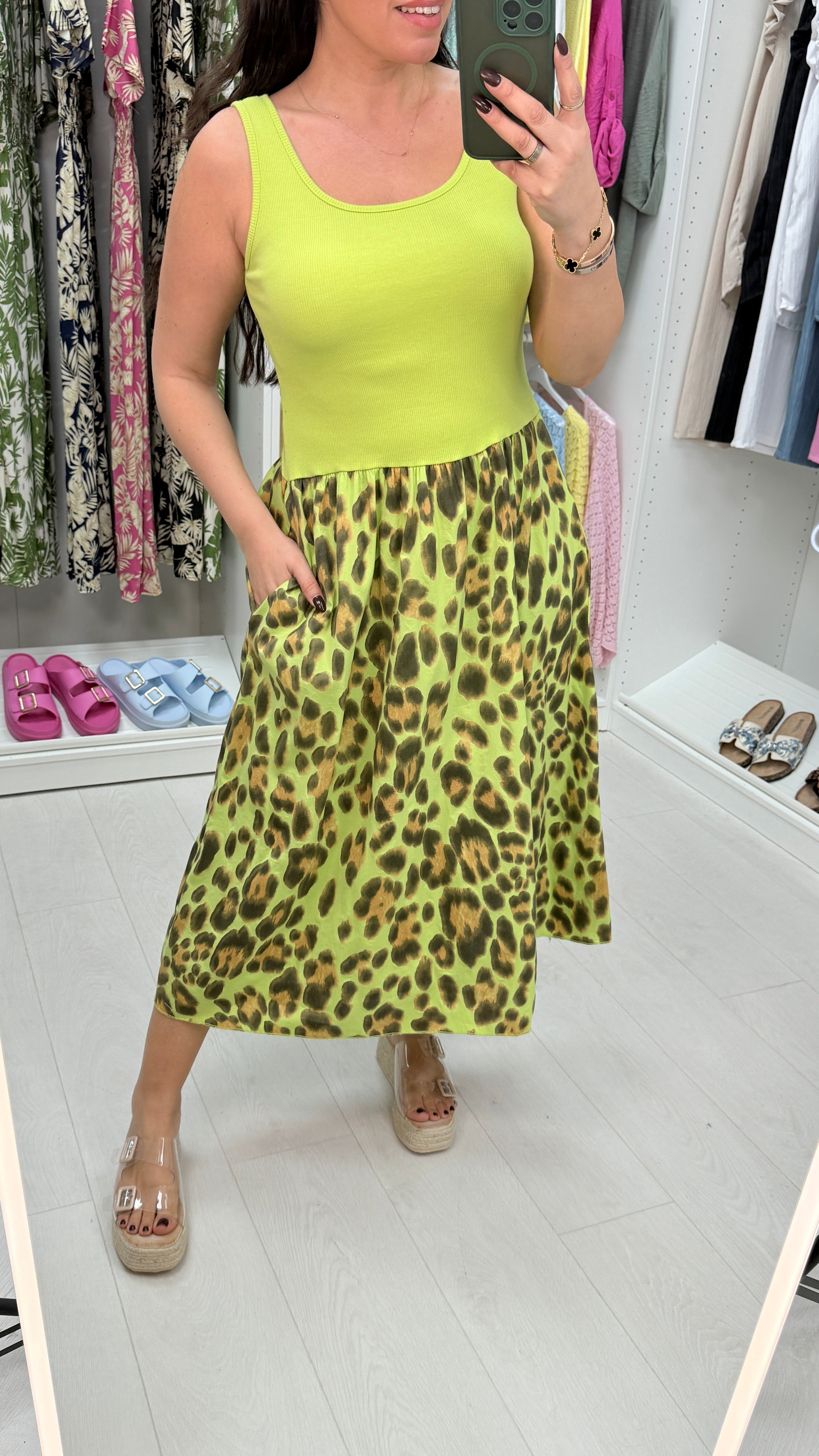 Kimberley Leopard Poplin Maxi Dress