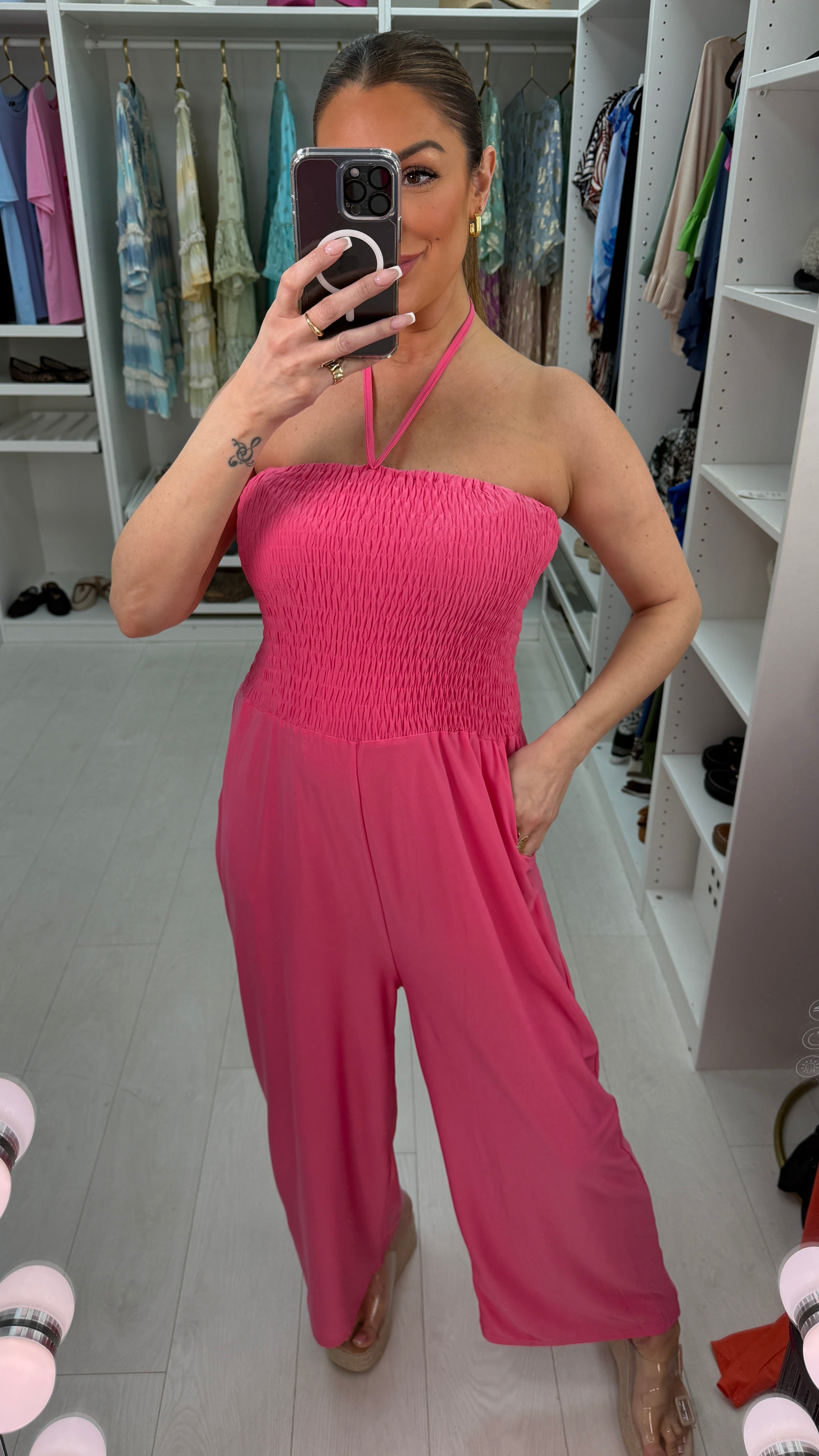 Deanna Plain Elasticated Bust Jumpsuit