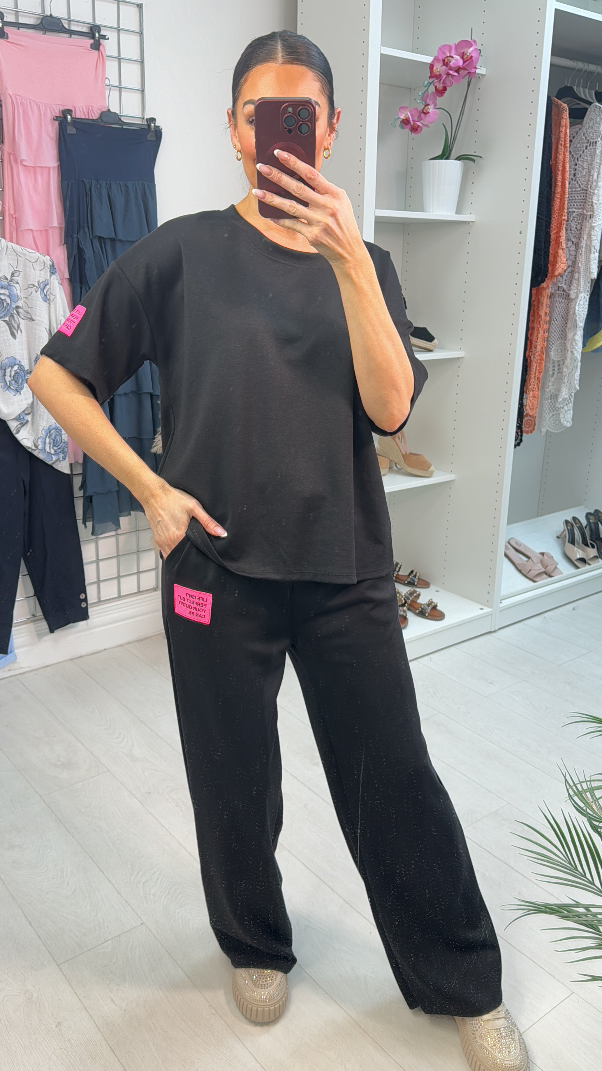 Maggie Plain 'Life Isn't Perfect' Slogan Co-Ord Set