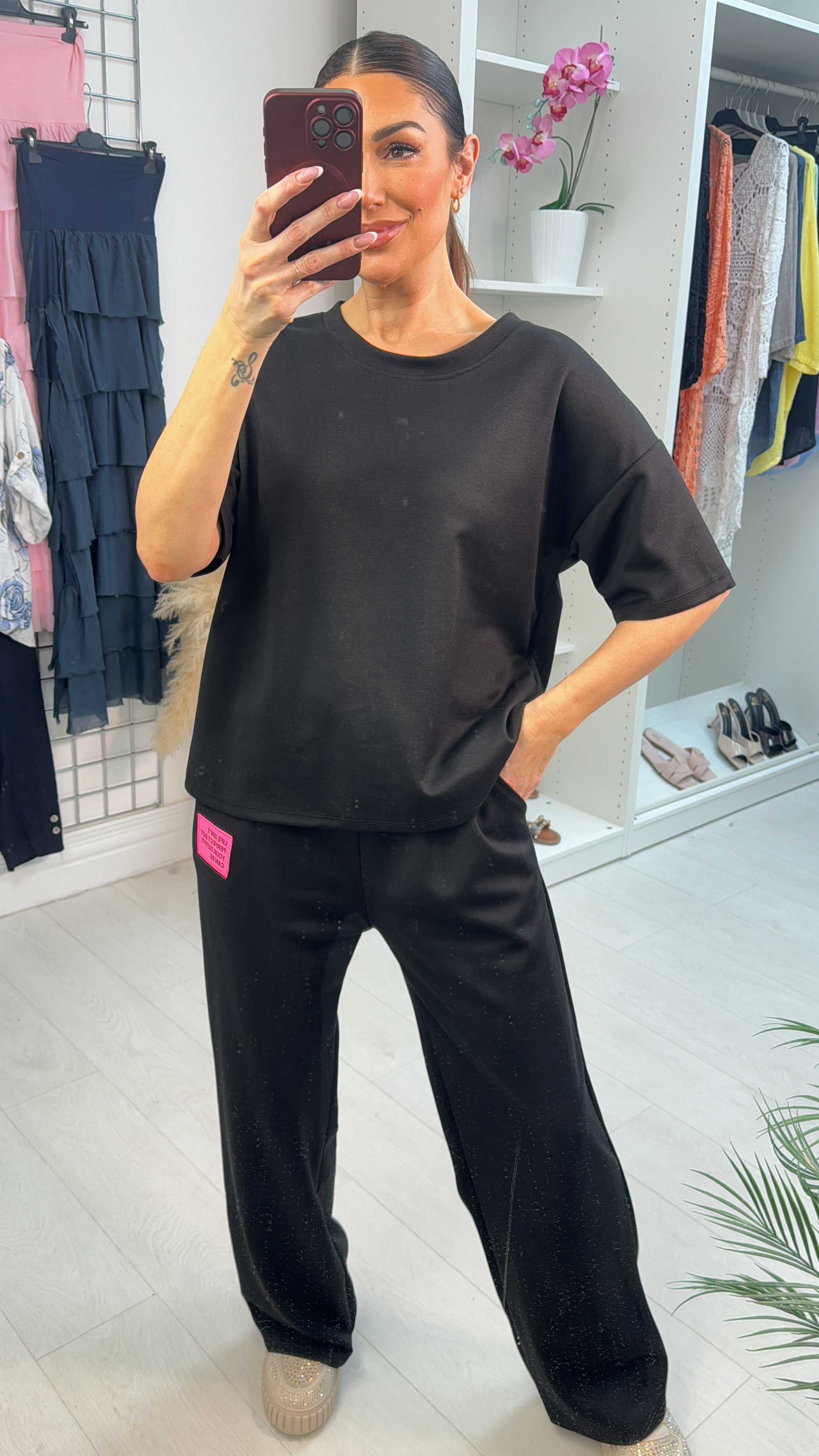 Maggie Plain 'Life Isn't Perfect' Slogan Co-Ord Set