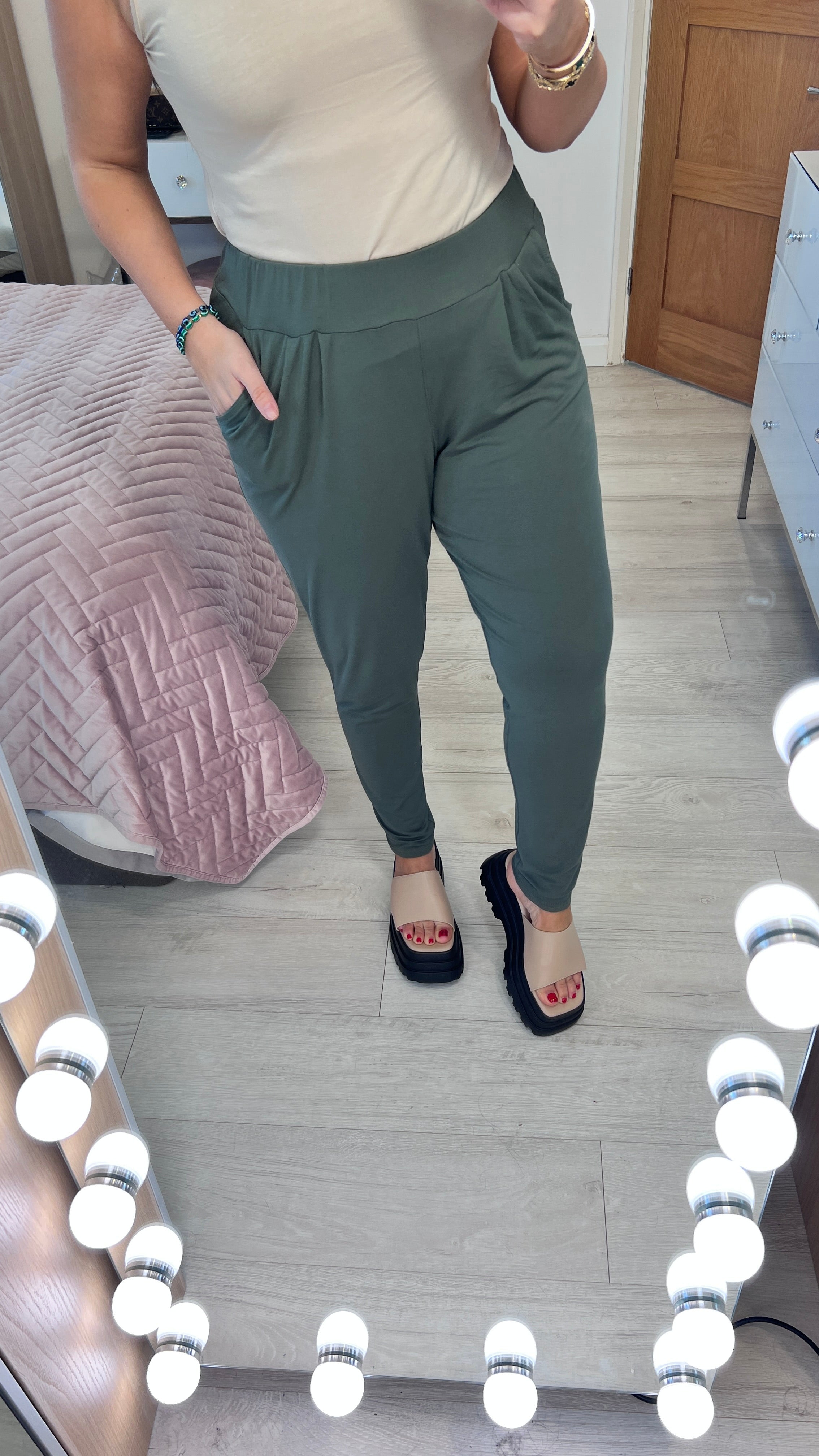 Delphine Jersey Stretch Joggers