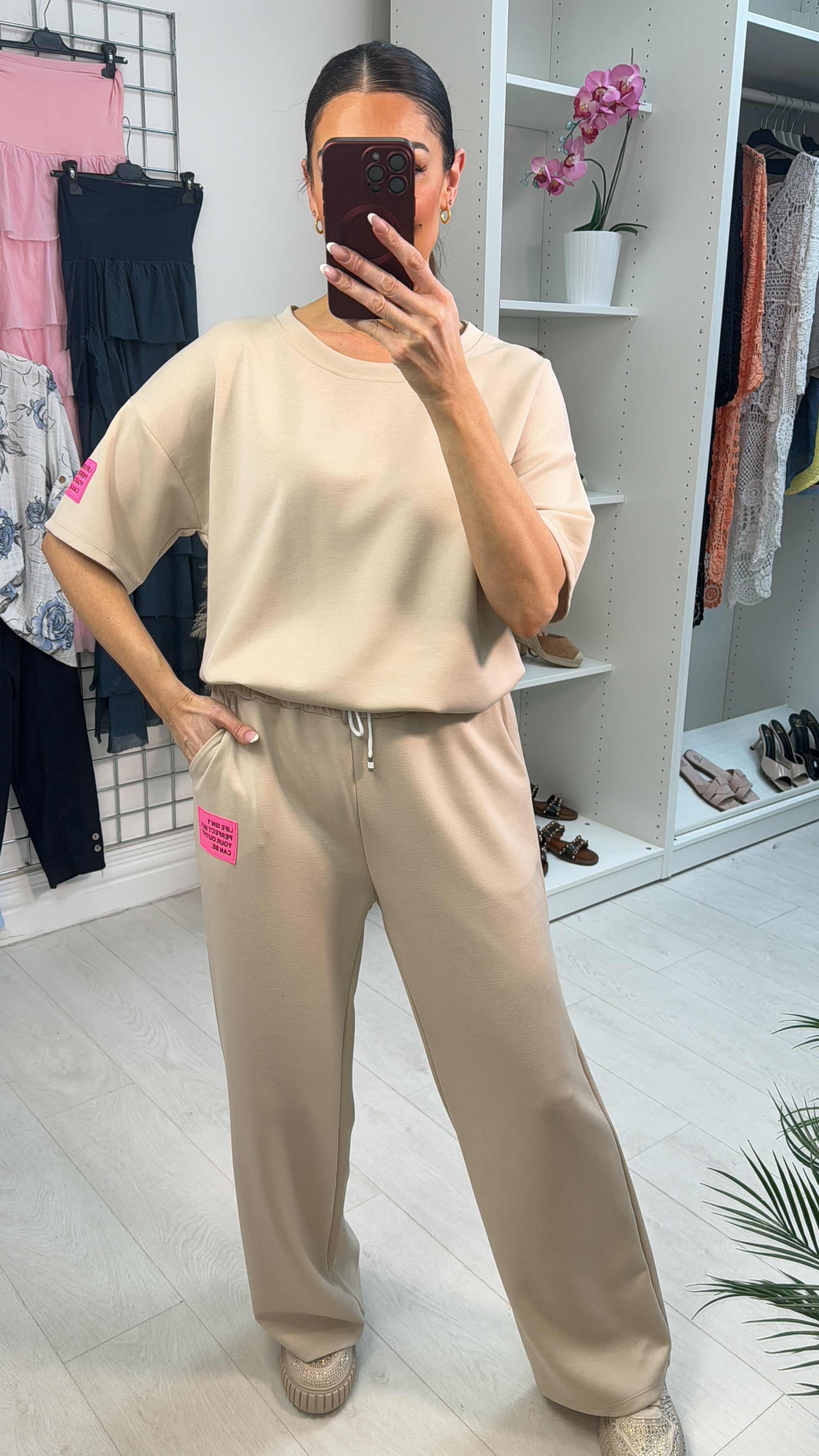 Maggie Plain 'Life Isn't Perfect' Slogan Co-Ord Set