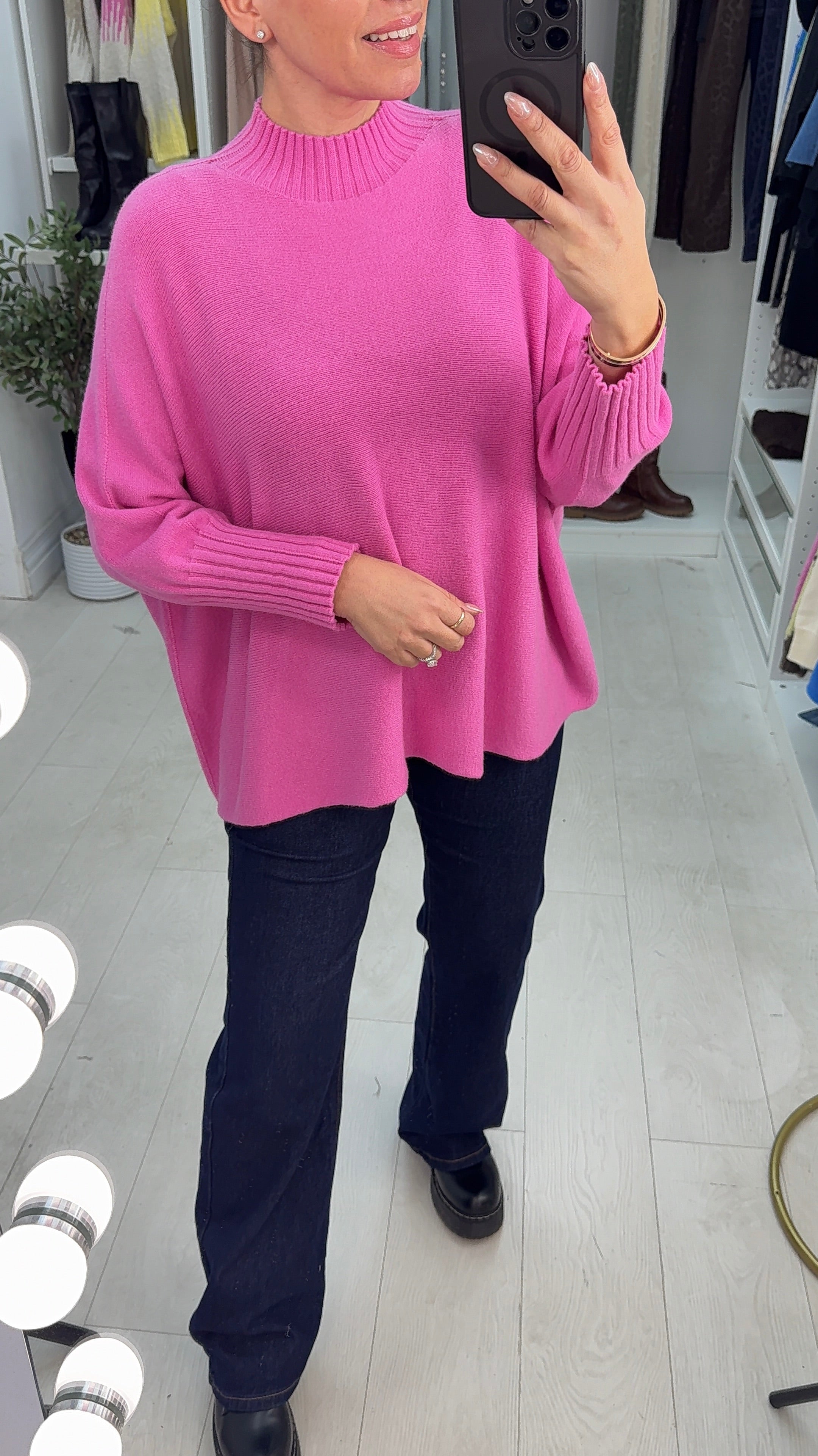 Mellie Plain Super Soft High Neck Jumper