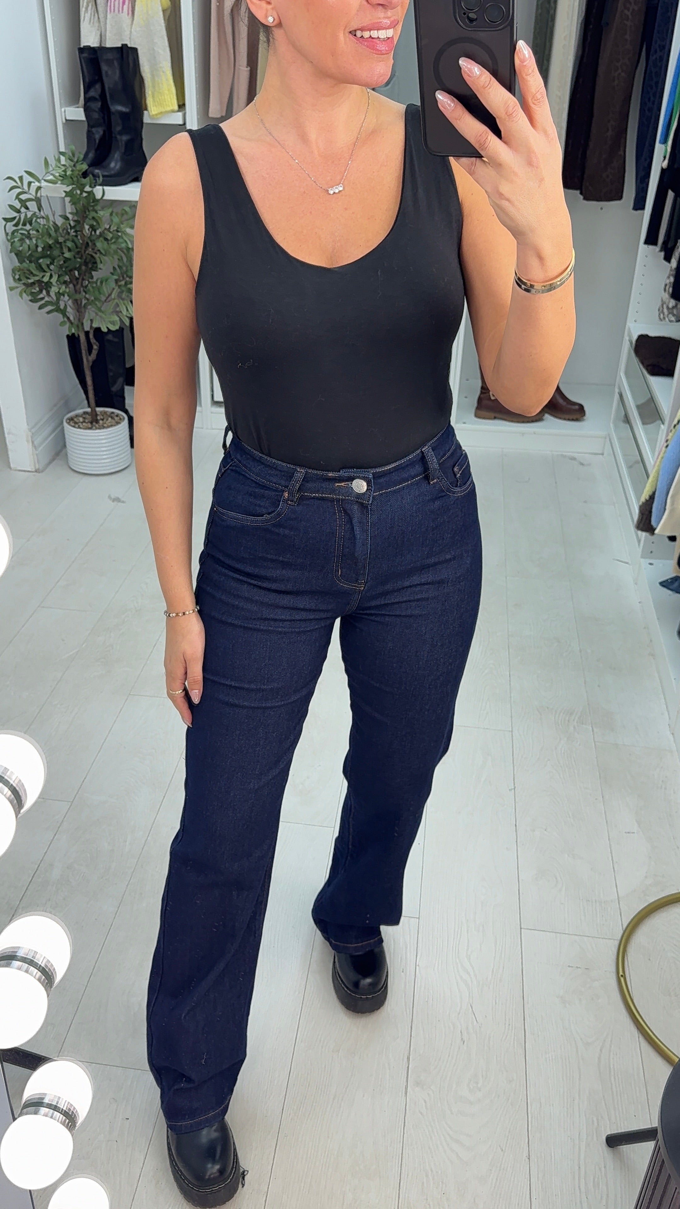 Sabrine High Waisted Wide Leg Jeans