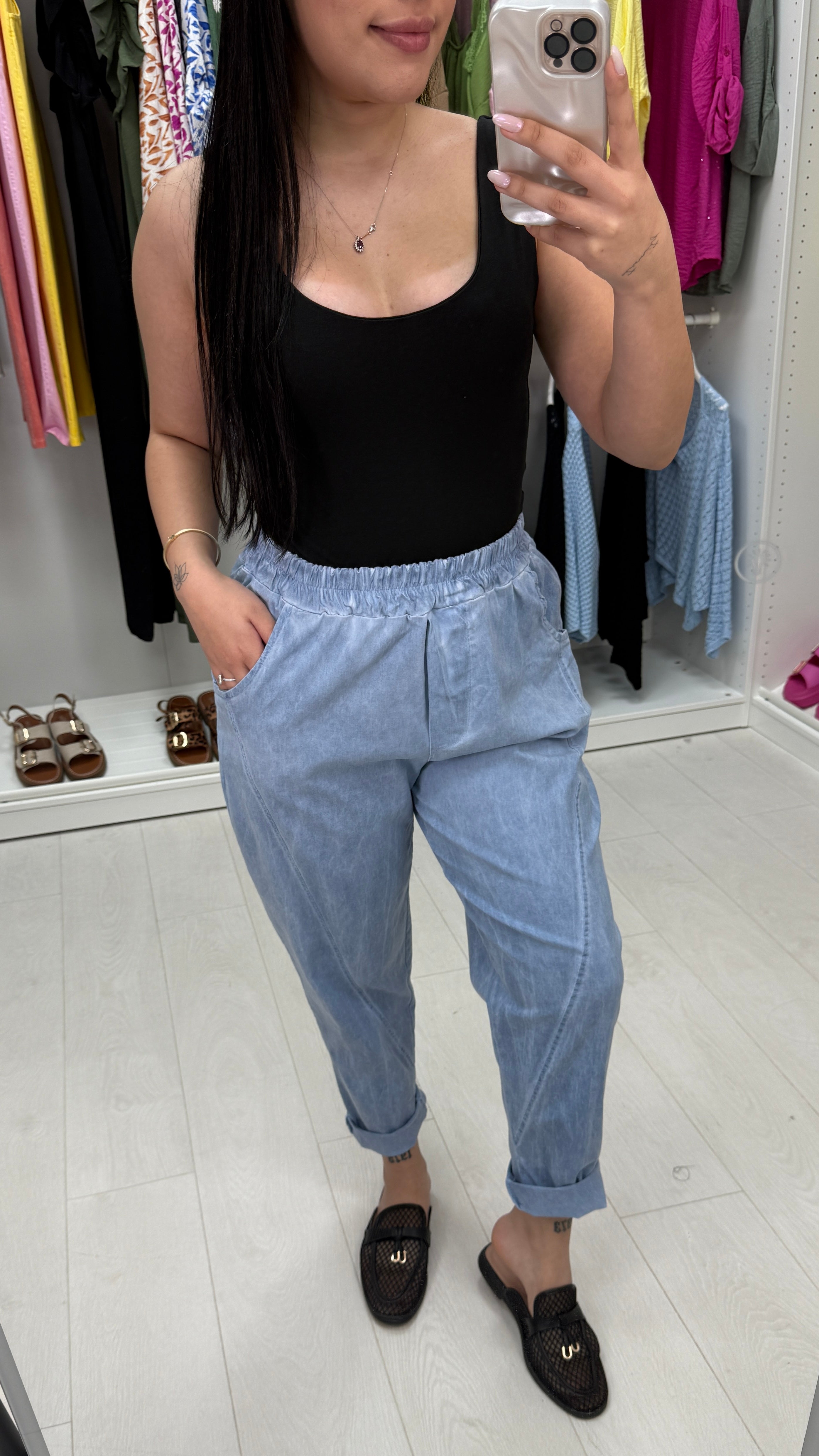 Hadil Acid Washed Effect Joggers