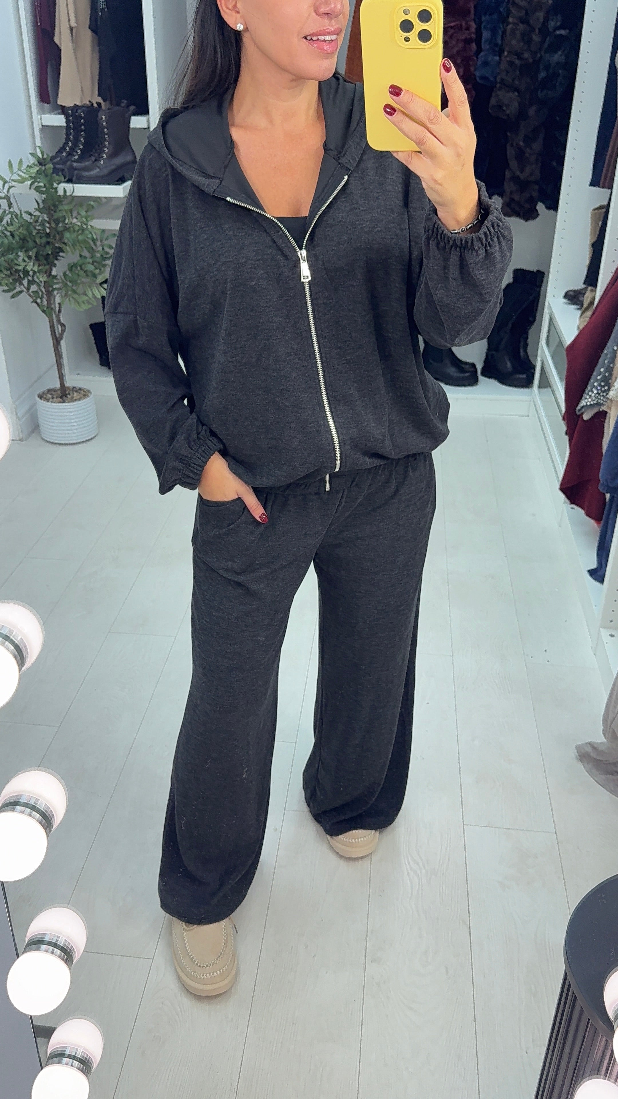 Brienna Plain Hoodie Loungewear Set