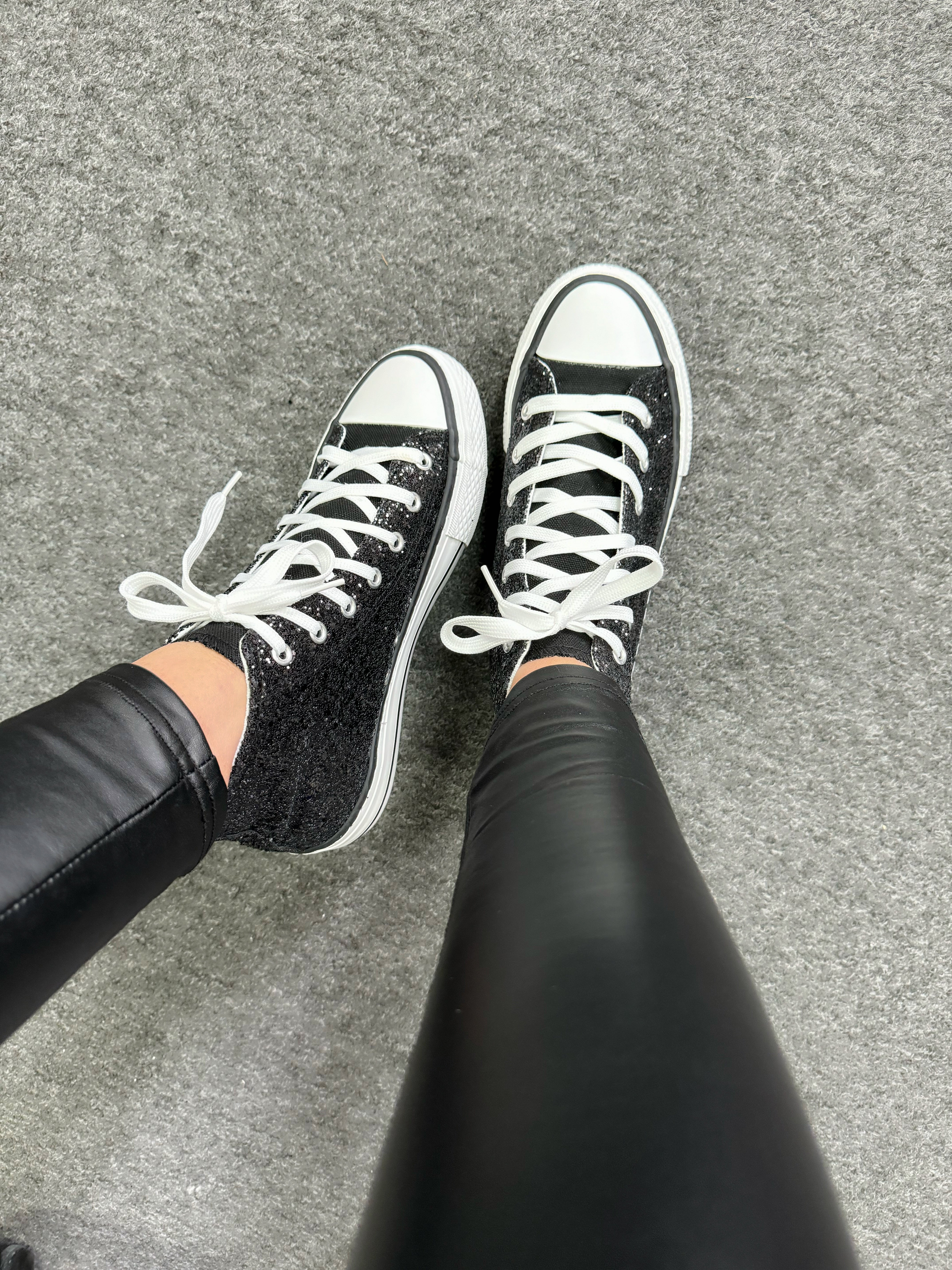 Yuna Sequin Detail Low Top Trainers