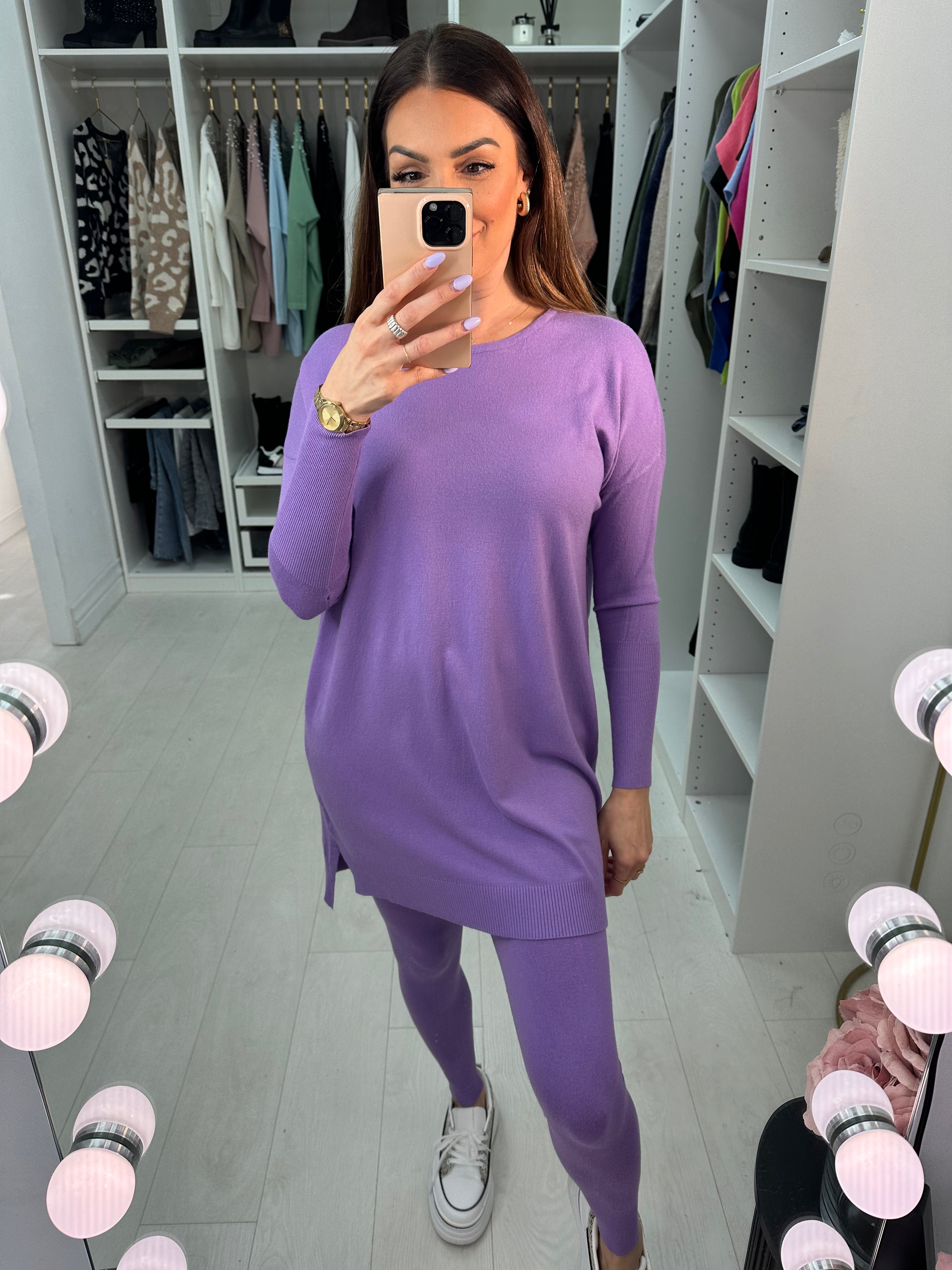 Irene Plain Knitted Loungewear Set