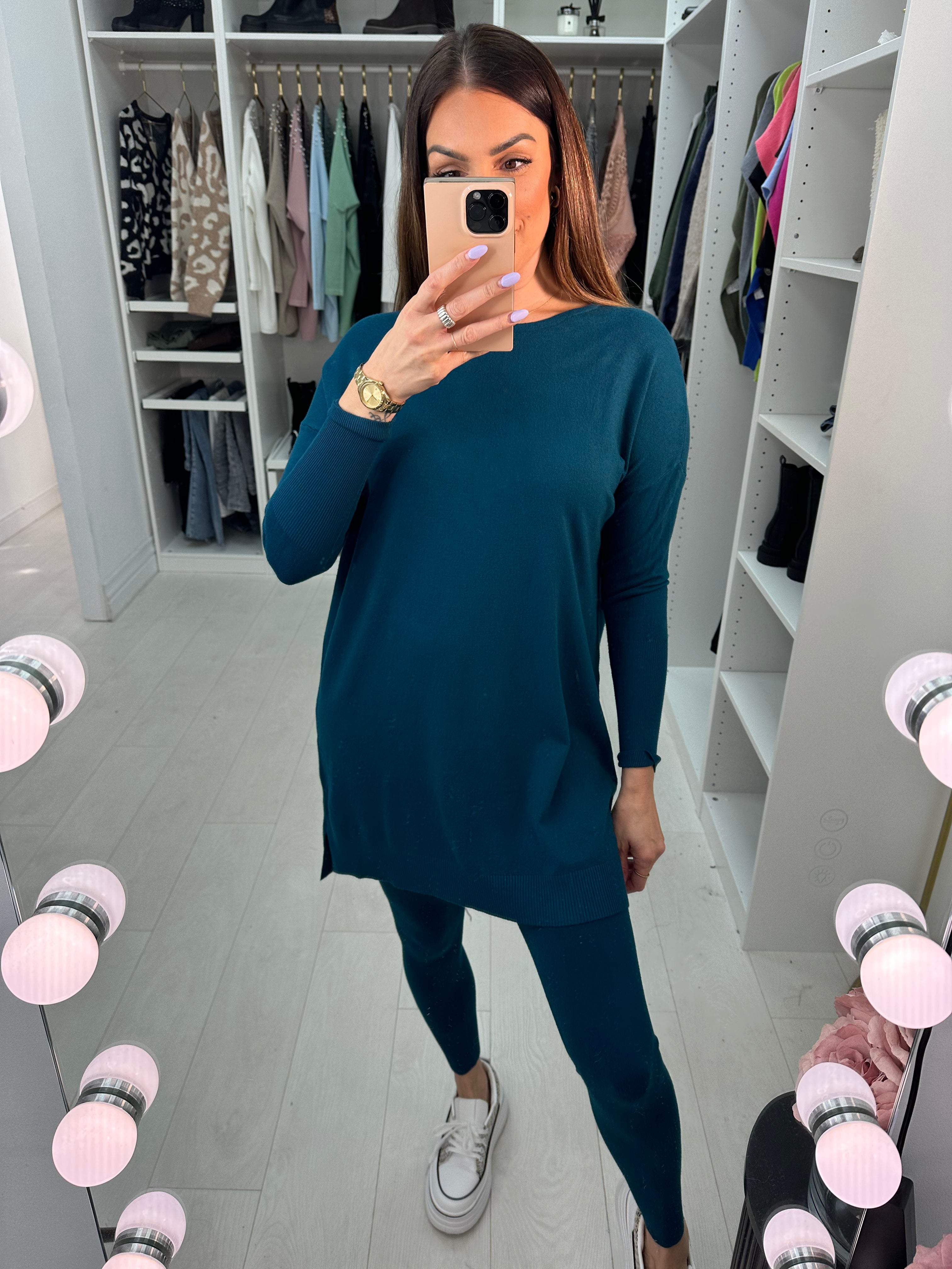 Irene Plain Knitted Loungewear Set