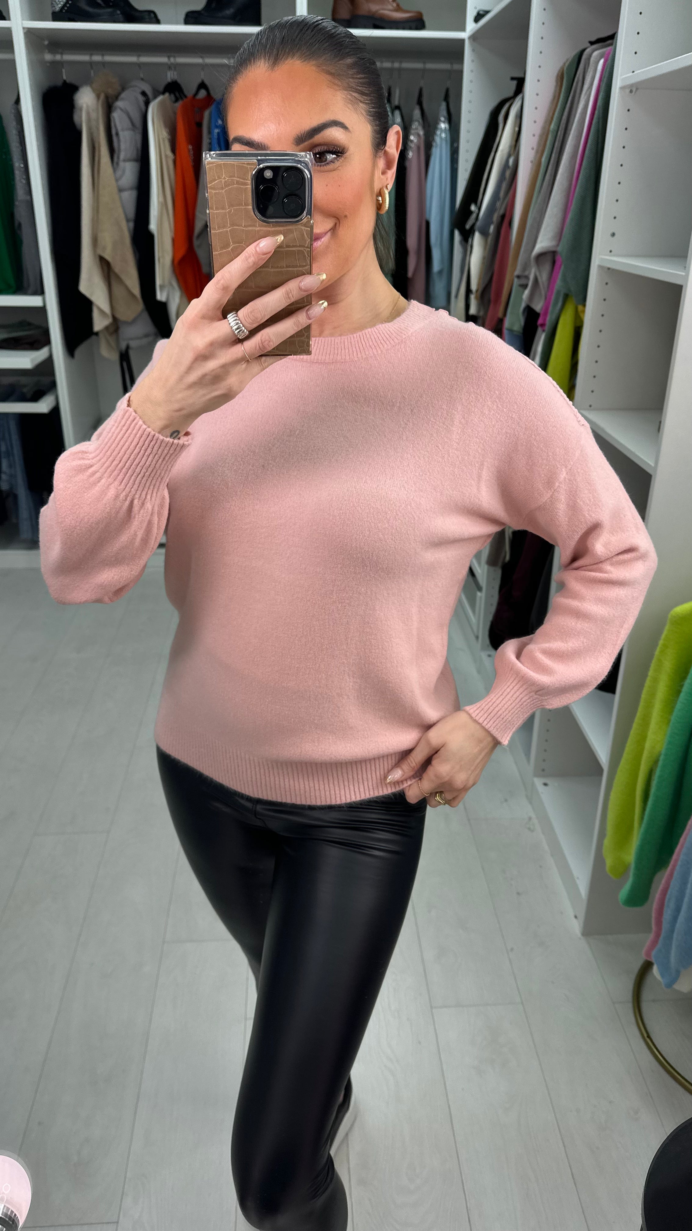 Vita Crochet Panel Back Jumper