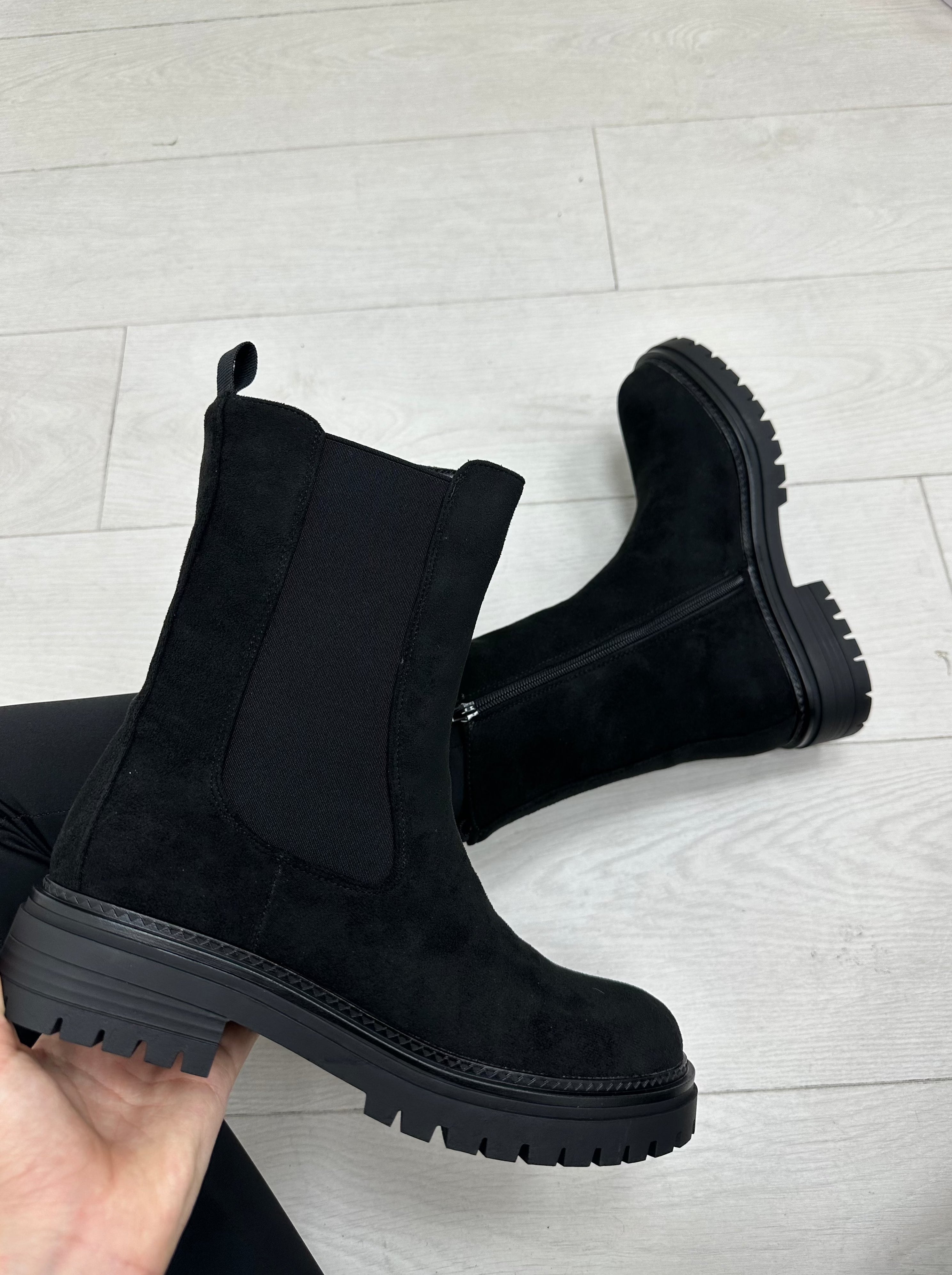 Alexia Plain Suede Ankle Boots